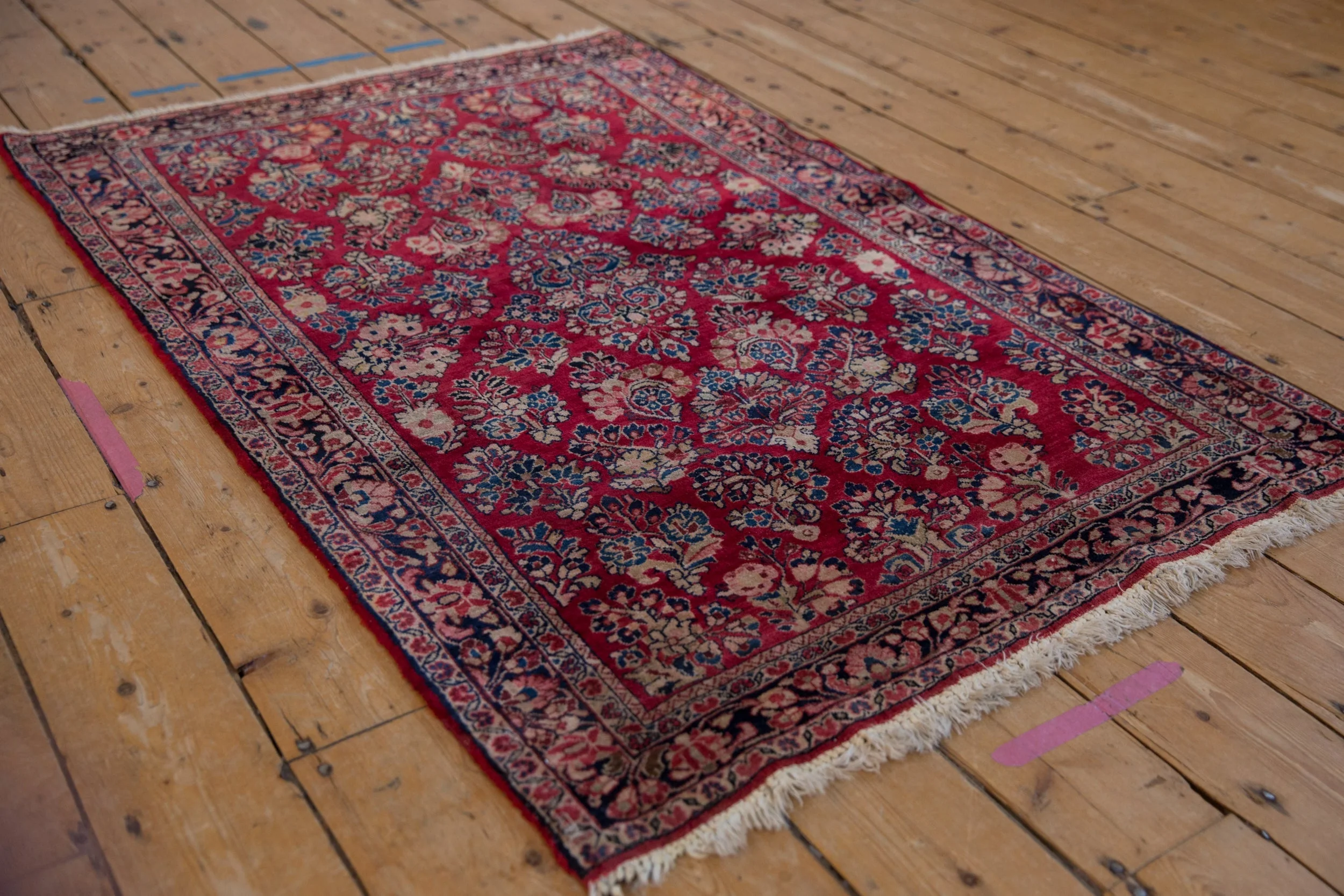 3.5x5 Vintage Fine German Sarouk Rug - Image 5