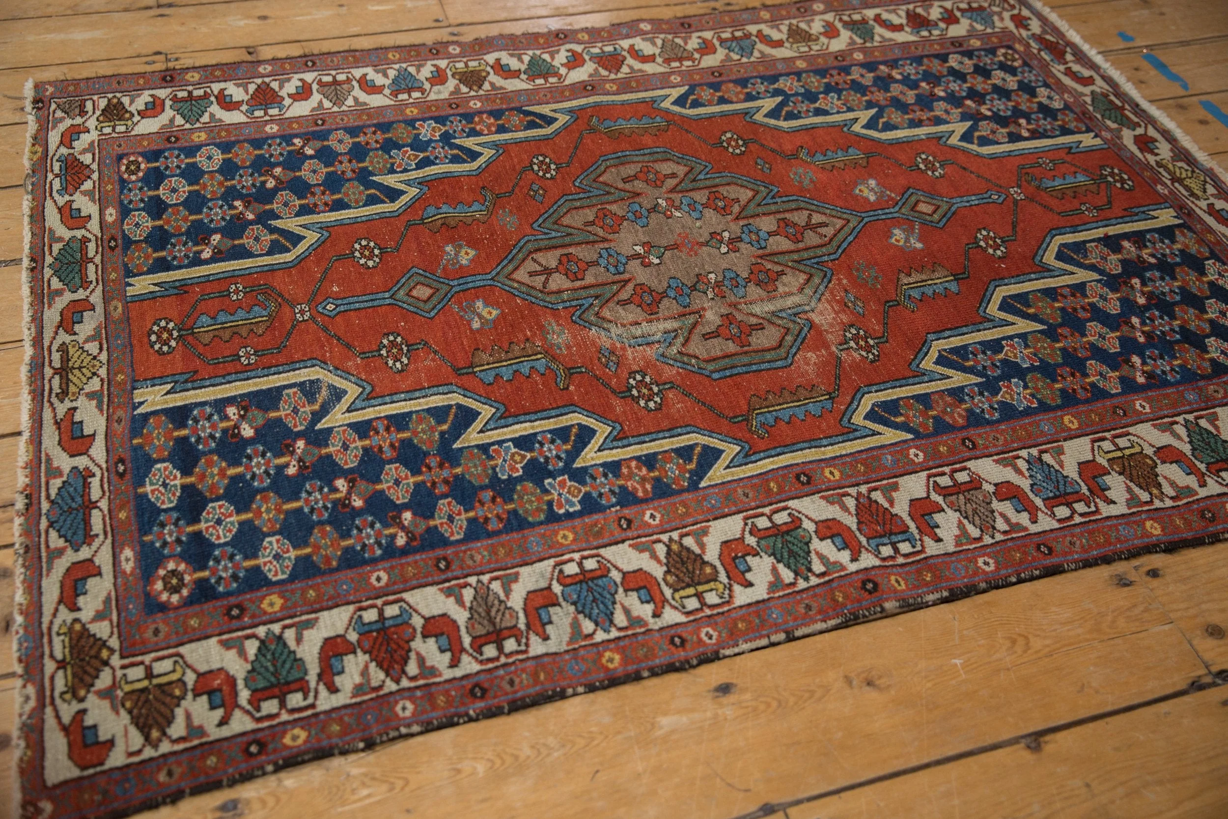 3.5x5 Vintage Fine Hamadan Rug - Image 4