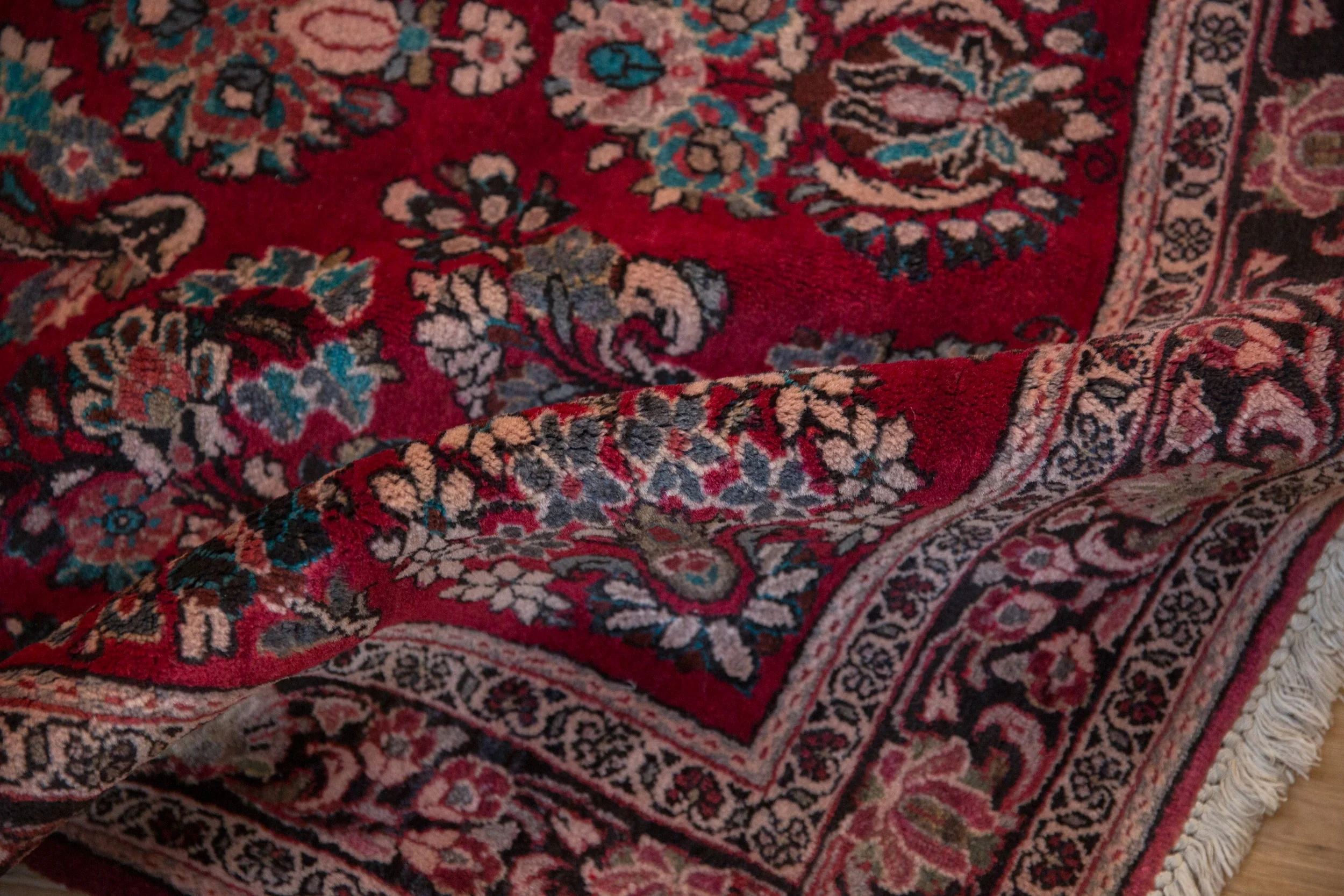 3.5x5 Vintage Fine Sarouk Rug - Image 10