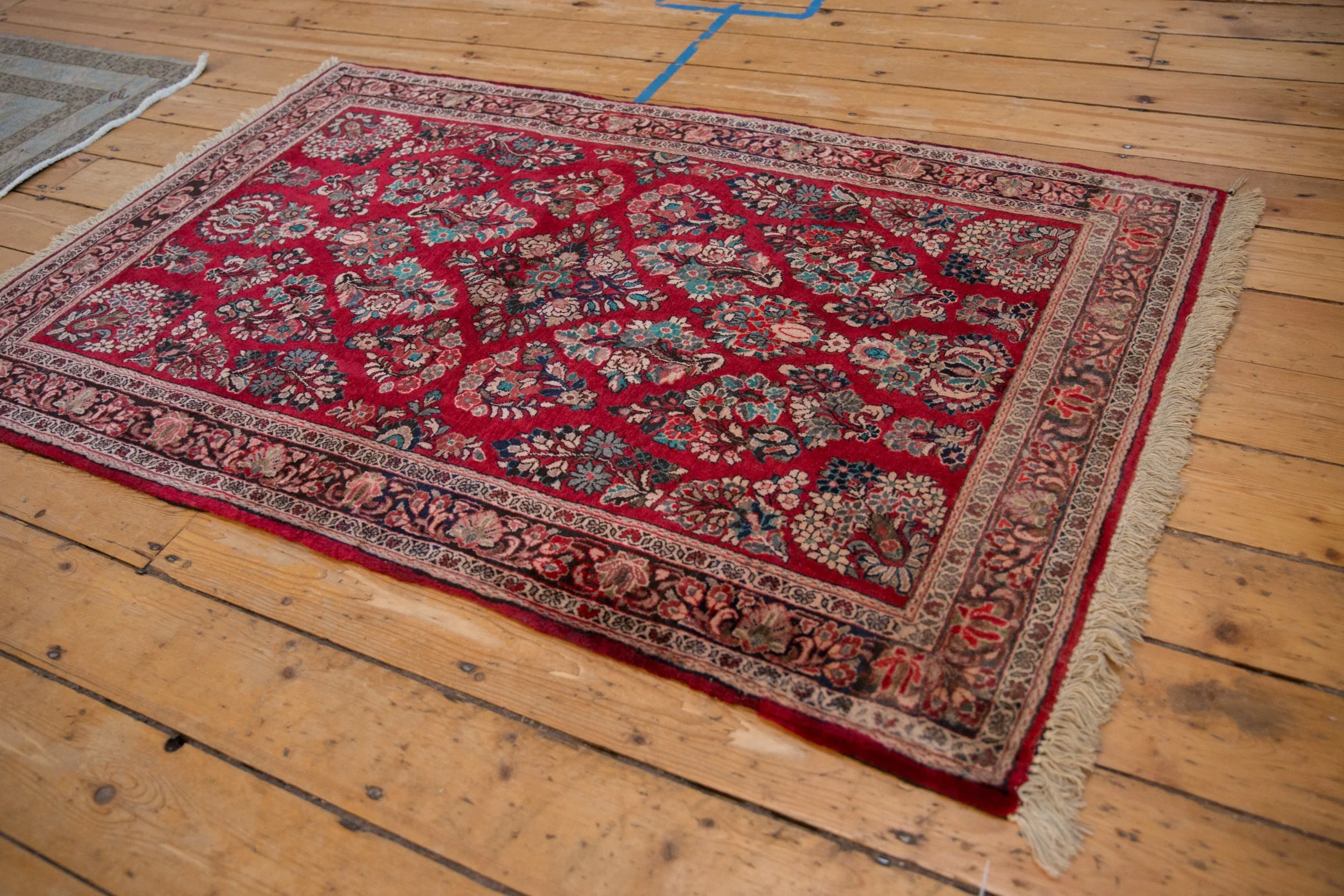 3.5x5 Vintage Fine Sarouk Rug - Image 4