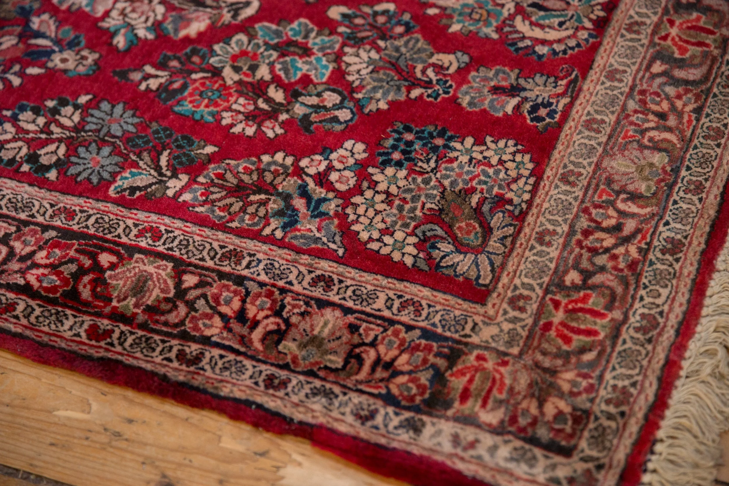 3.5x5 Vintage Fine Sarouk Rug - Image 5