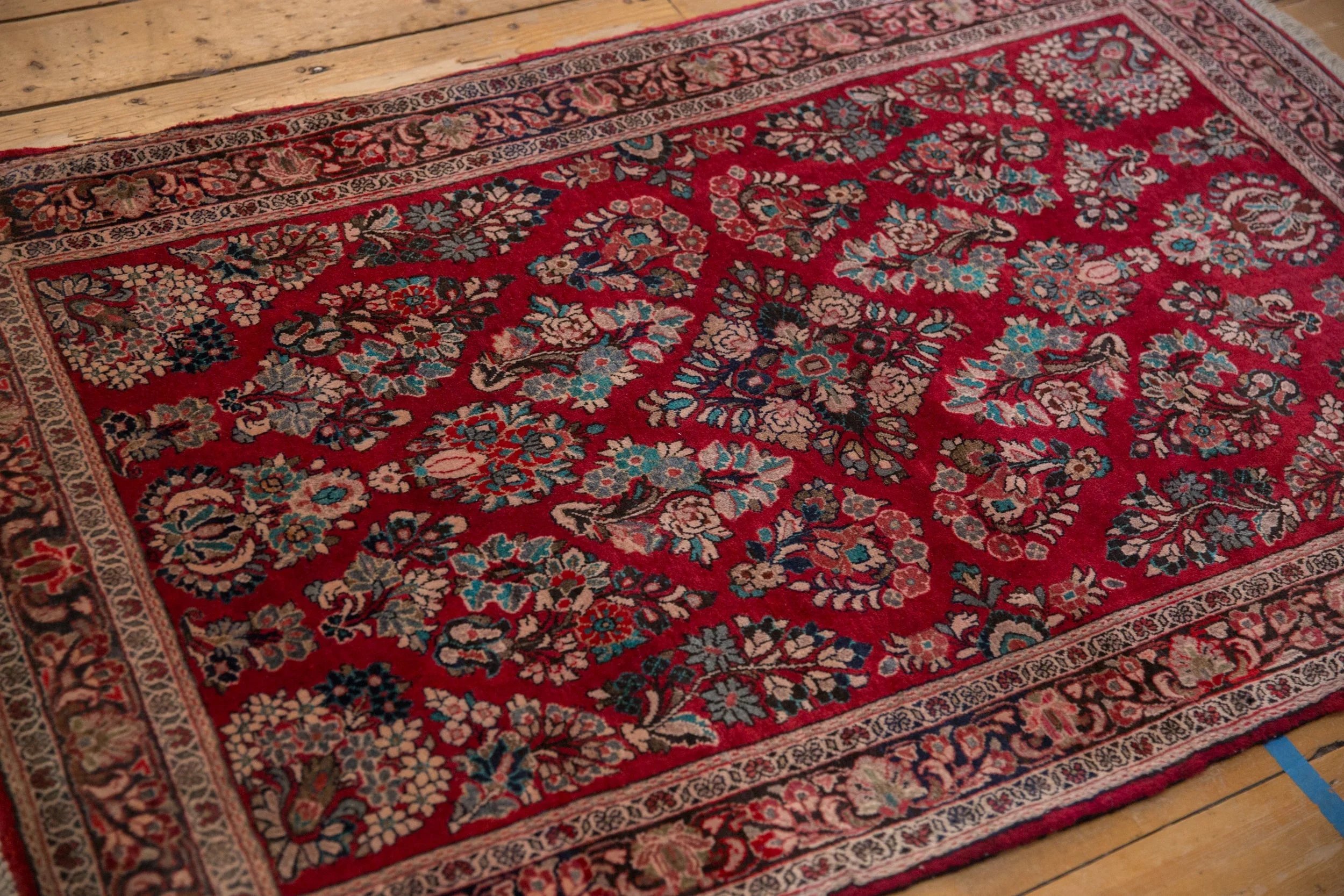 3.5x5 Vintage Fine Sarouk Rug - Image 7