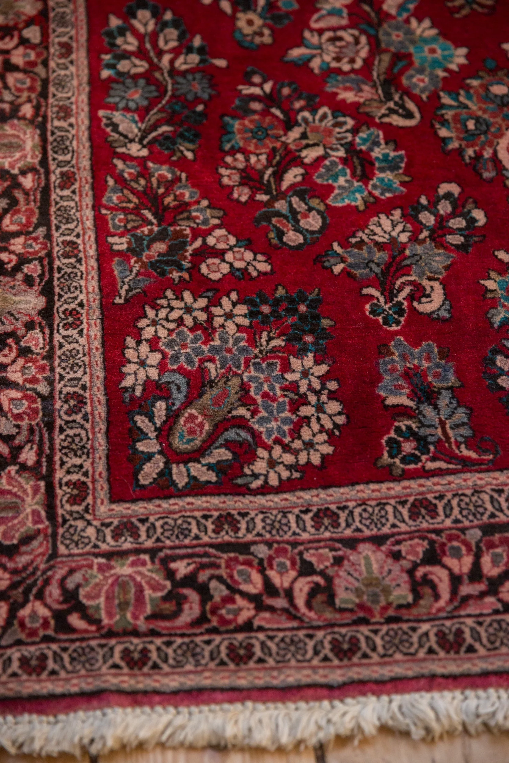 3.5x5 Vintage Fine Sarouk Rug - Image 9