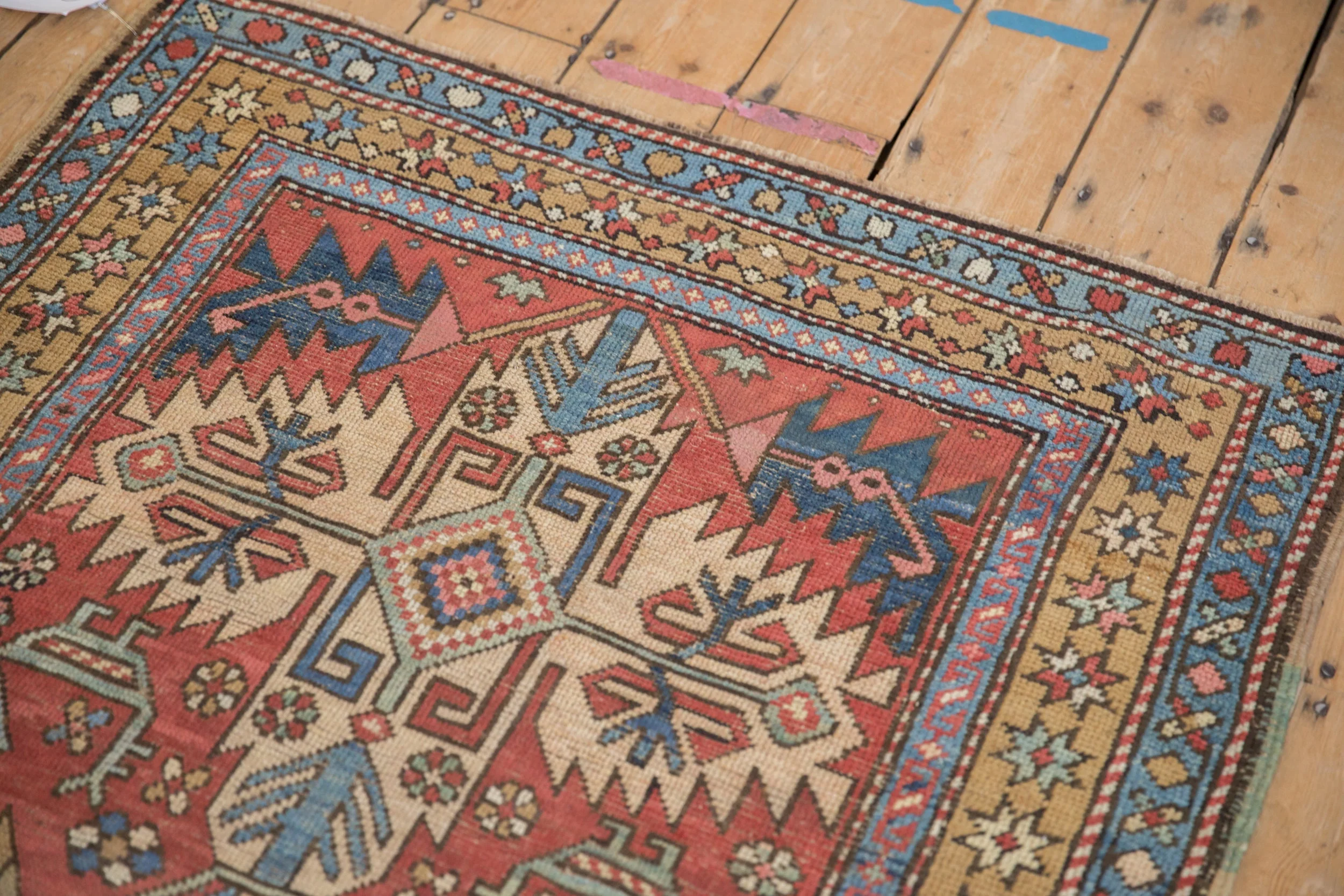 3.5x5 Vintage Heriz Rug - Image 8