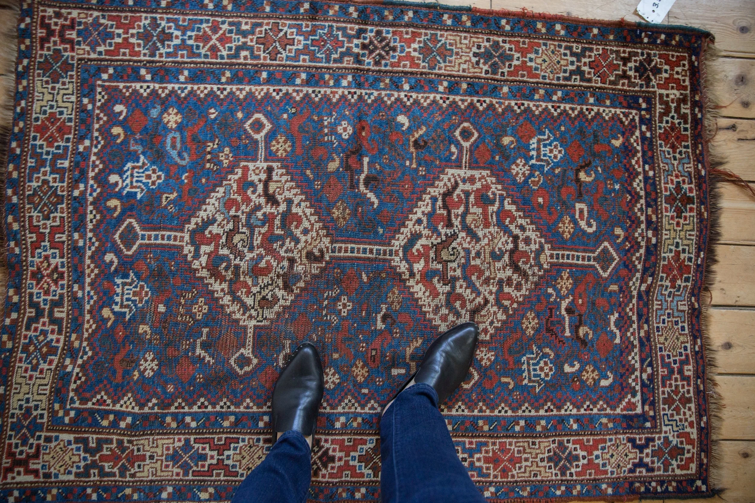 3.5x5 Vintage Kamseh Rug - Image 2