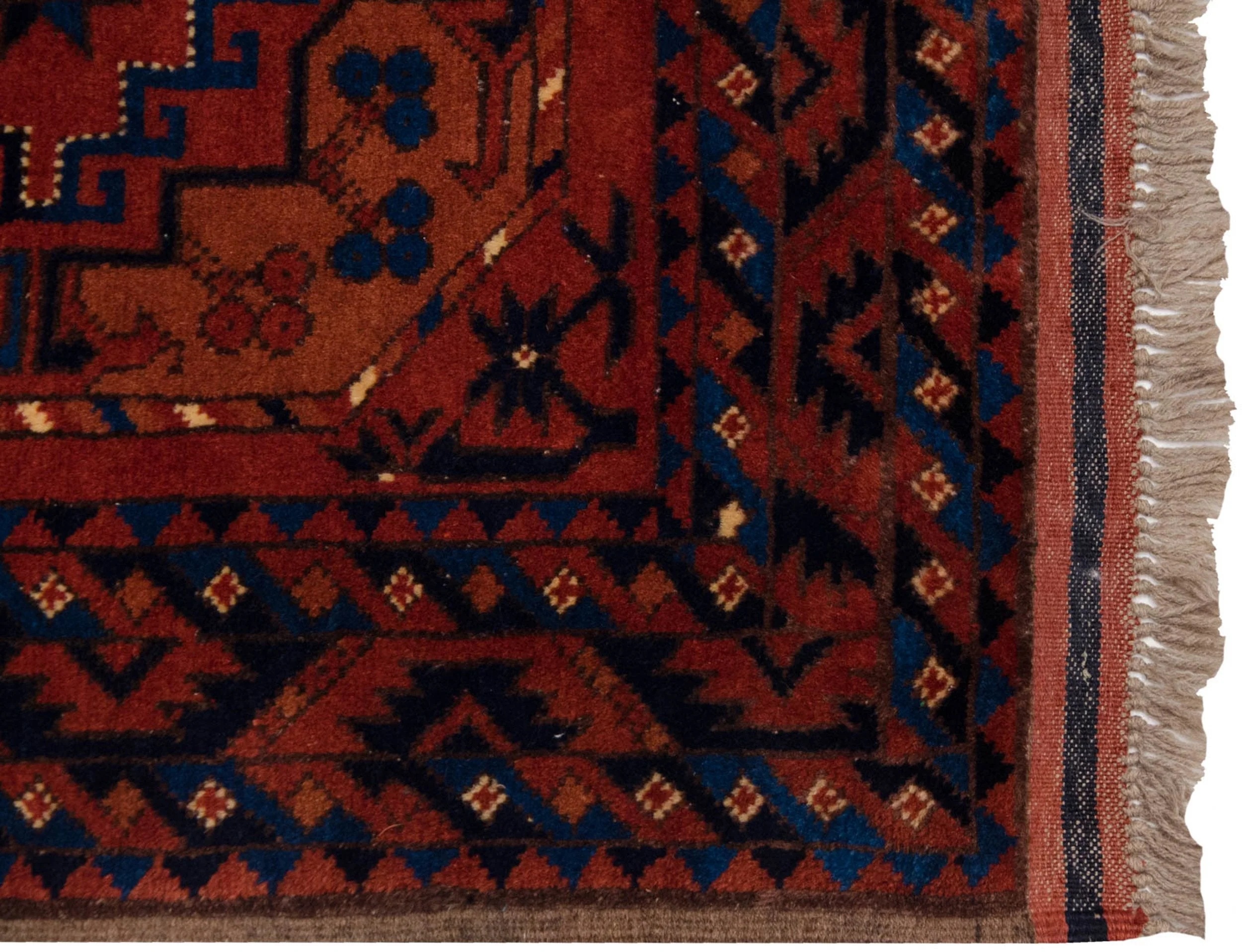 3.5x5 Vintage Pakistani Ersari Design Rug - Image 4