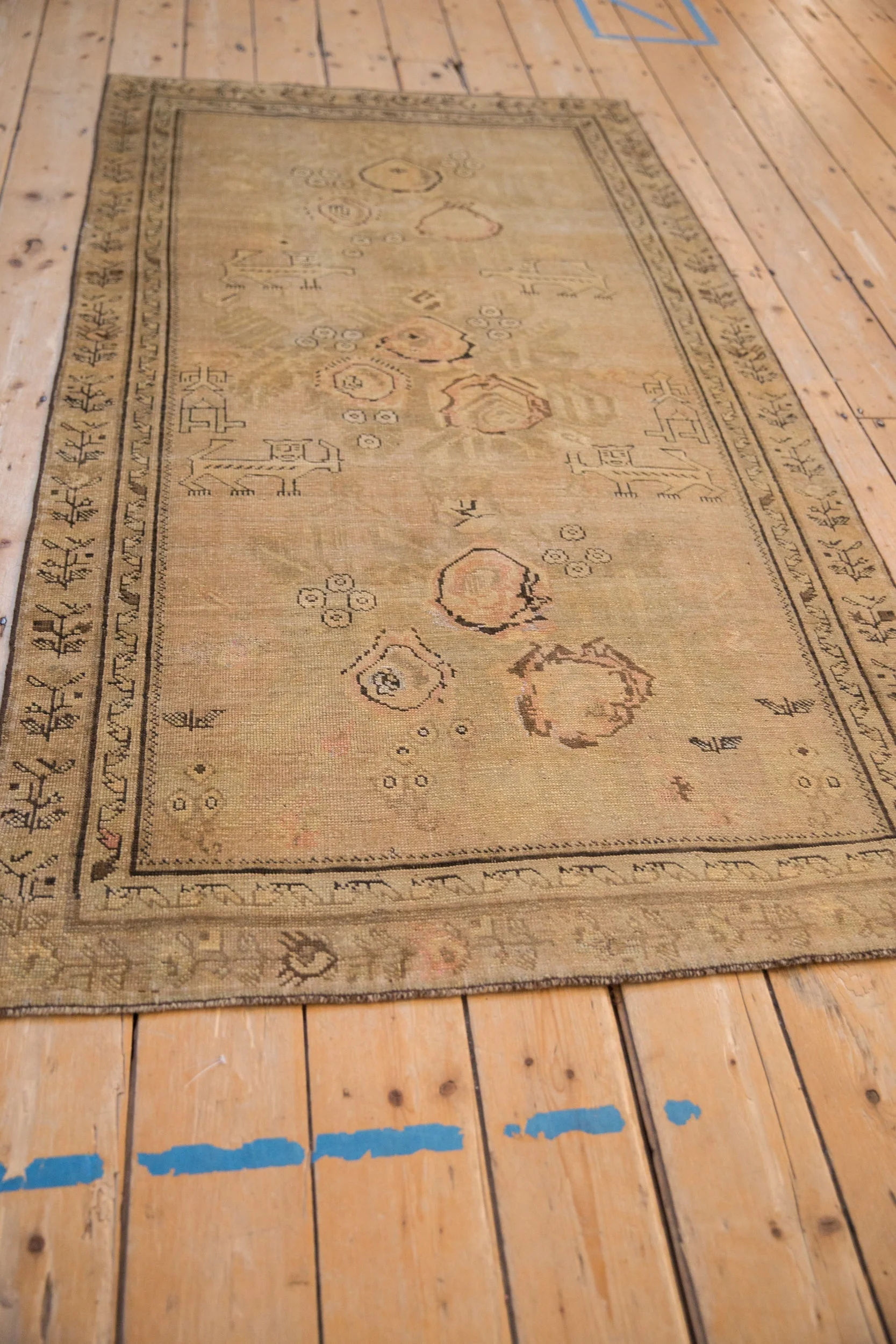 3.5x6.5 Antique Distressed Karabagh Rug - Image 11