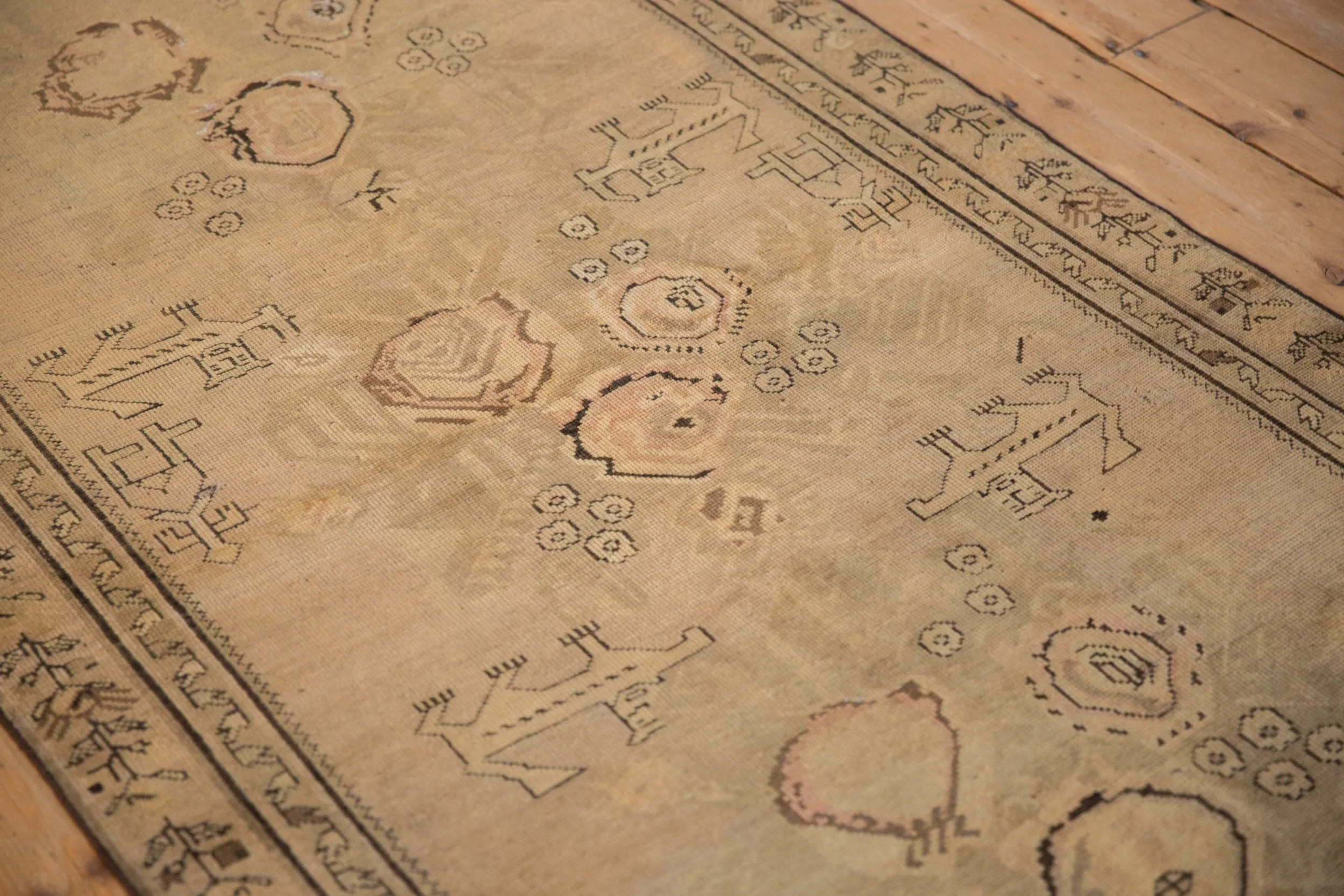 3.5x6.5 Antique Distressed Karabagh Rug - Image 5