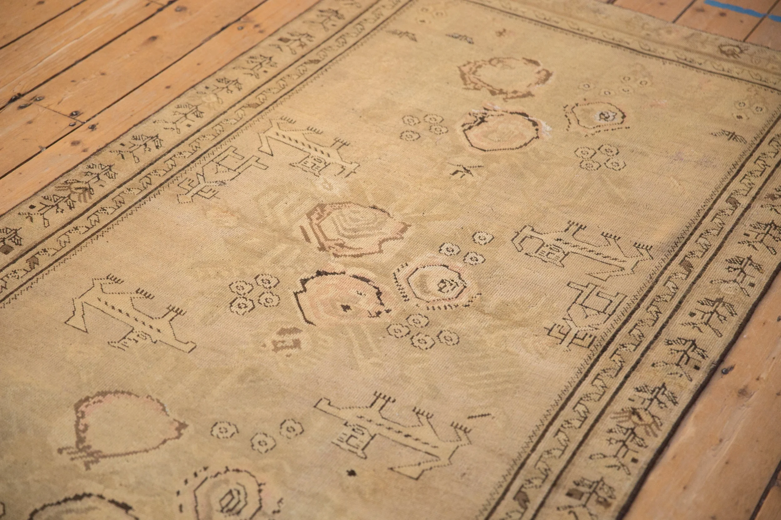 3.5x6.5 Antique Distressed Karabagh Rug - Image 7