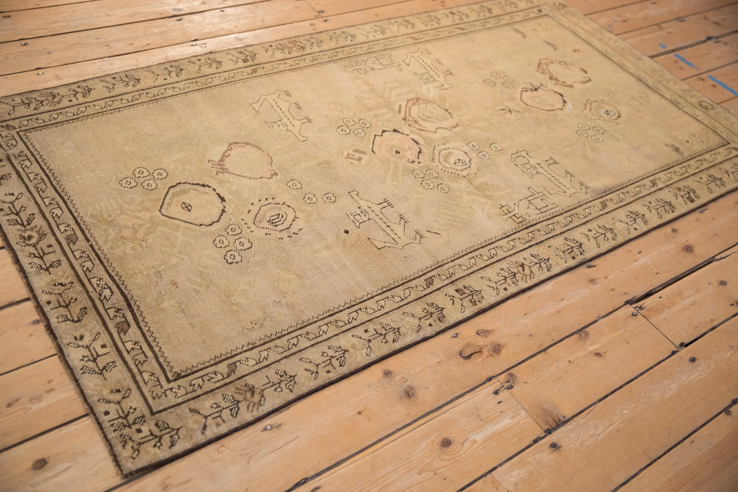 3.5x6.5 Antique Distressed Karabagh Rug - Image 8
