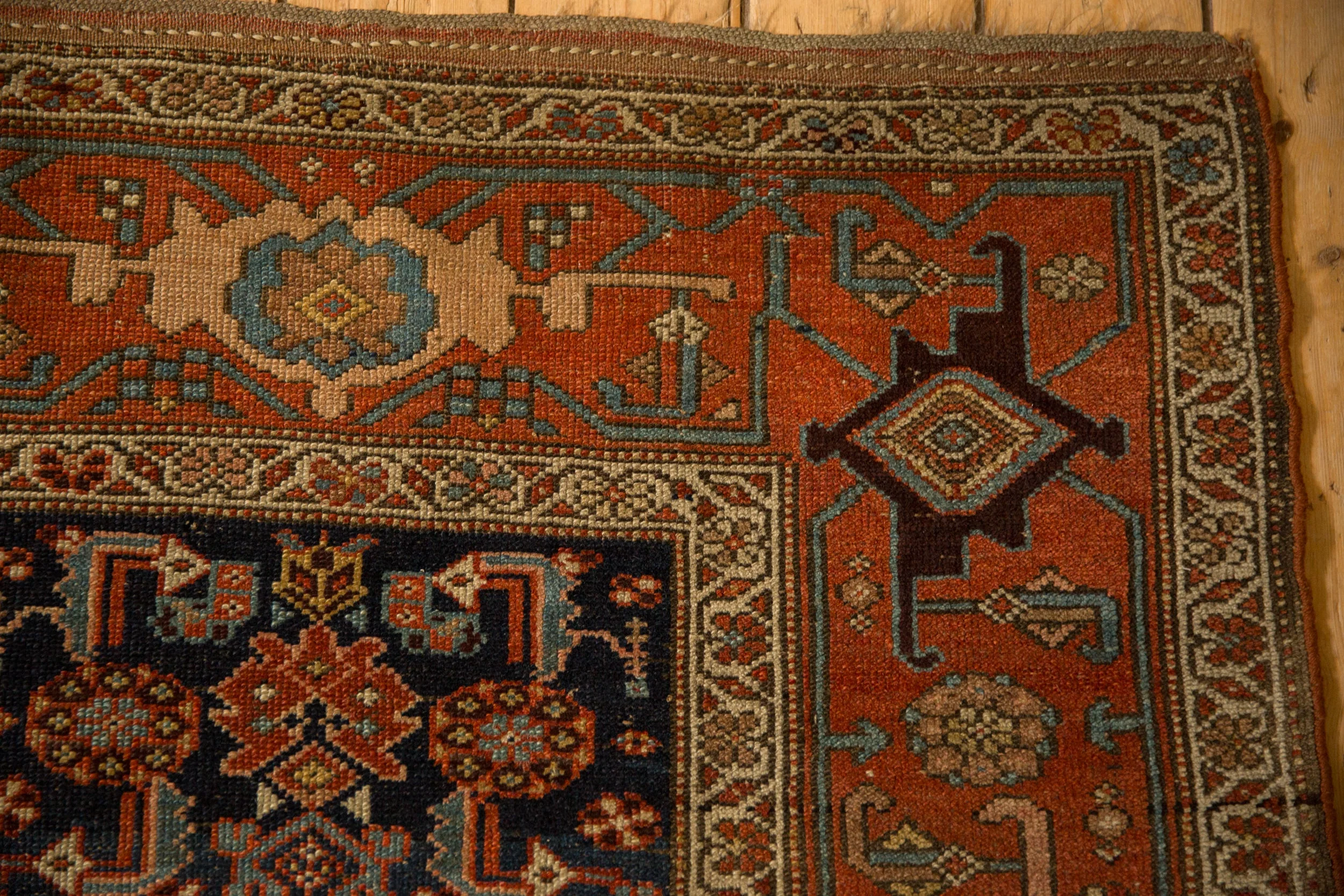 3.5x6.5 Antique Kurdish Hamadan Rug - Image 4