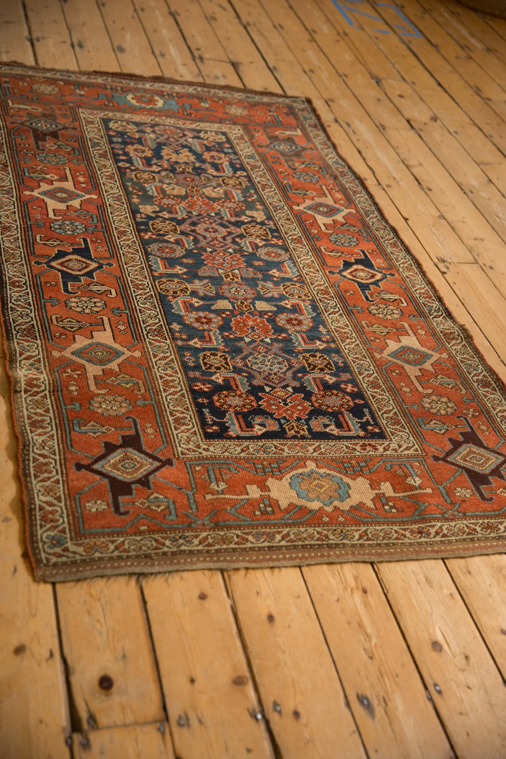 3.5x6.5 Antique Kurdish Hamadan Rug - Image 5