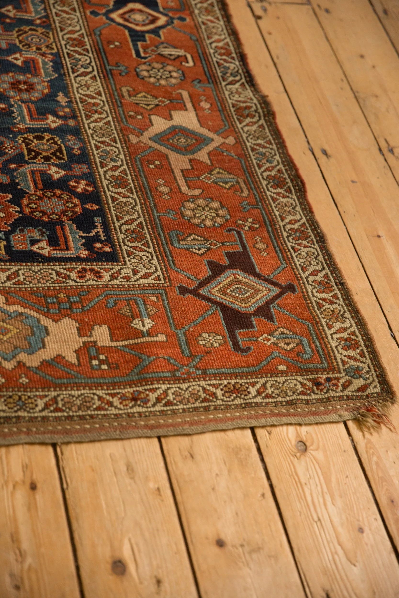 3.5x6.5 Antique Kurdish Hamadan Rug - Image 6