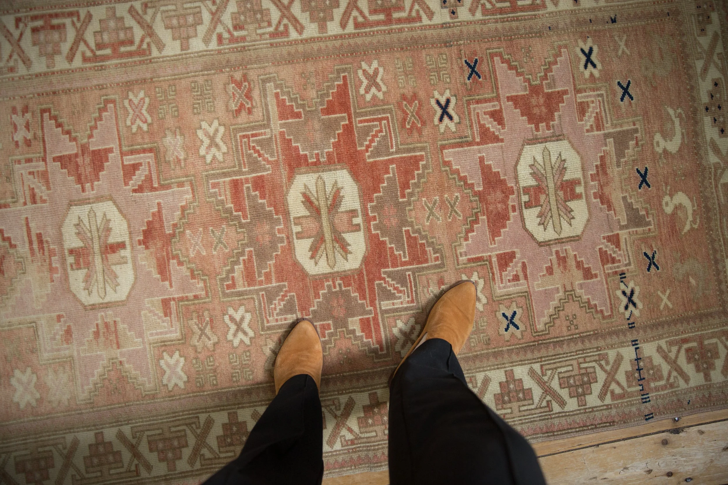 3.5x6.5 Vintage Distressed Anatolian Rug - Image 2