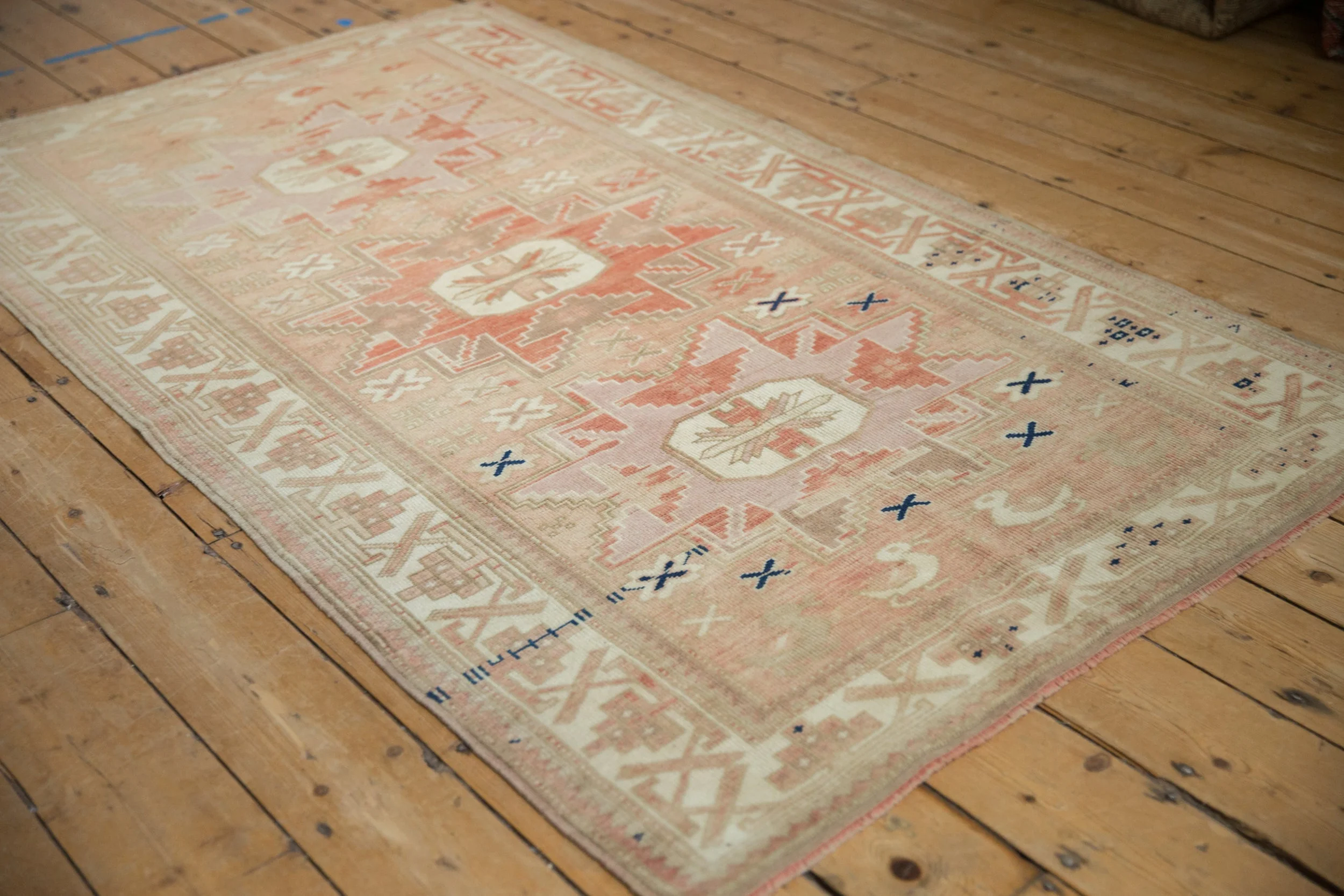 3.5x6.5 Vintage Distressed Anatolian Rug - Image 4
