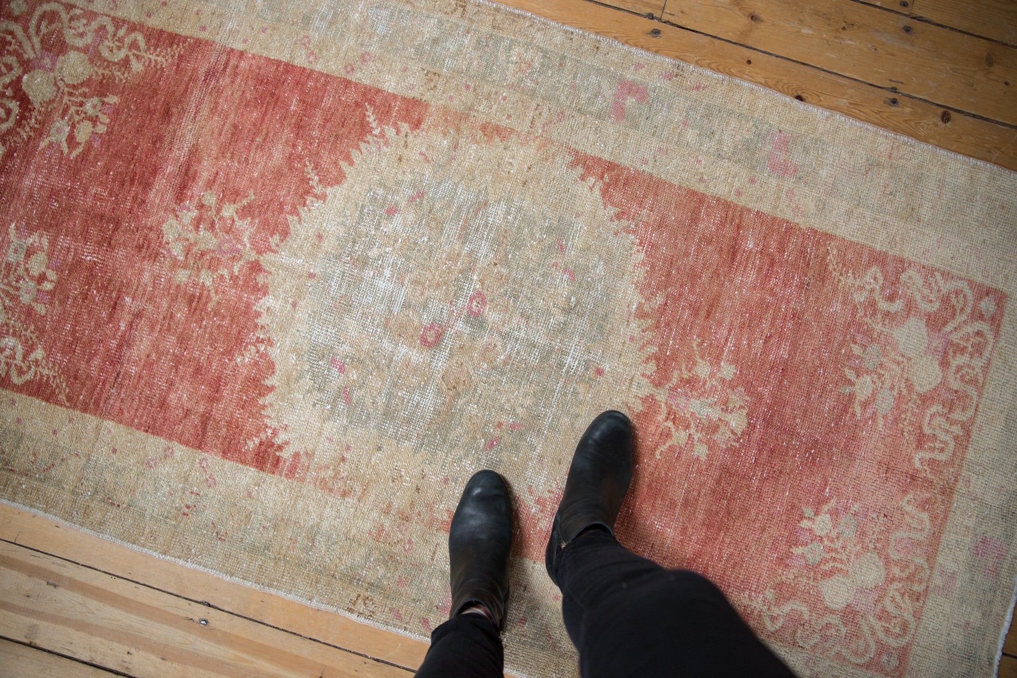 3.5x6.5 Vintage Distressed Oushak Rug - Image 2
