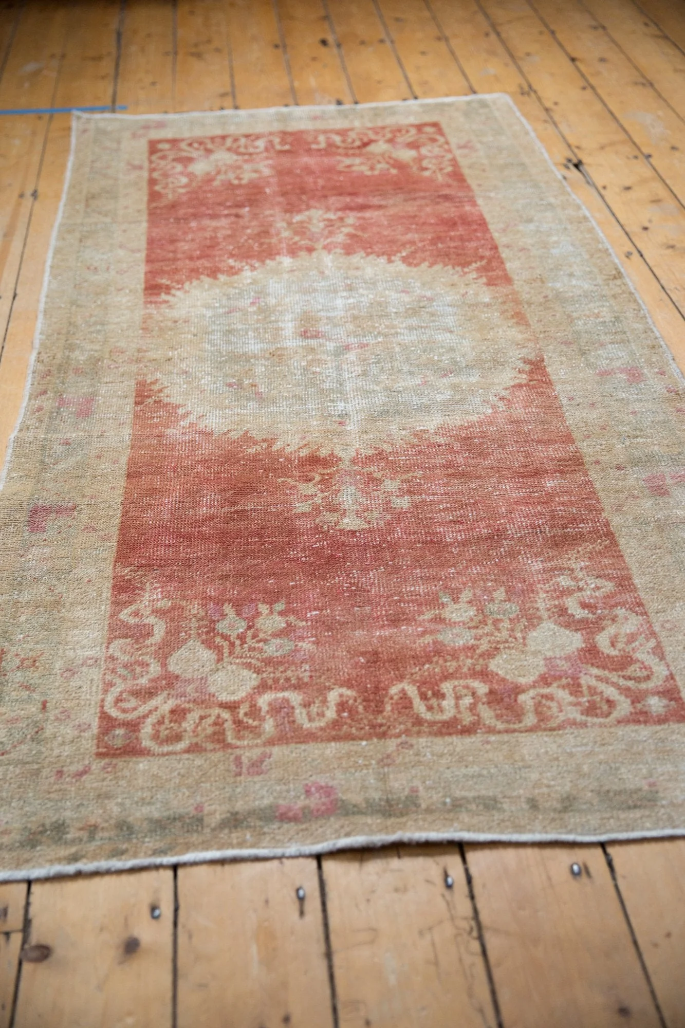 3.5x6.5 Vintage Distressed Oushak Rug - Image 3