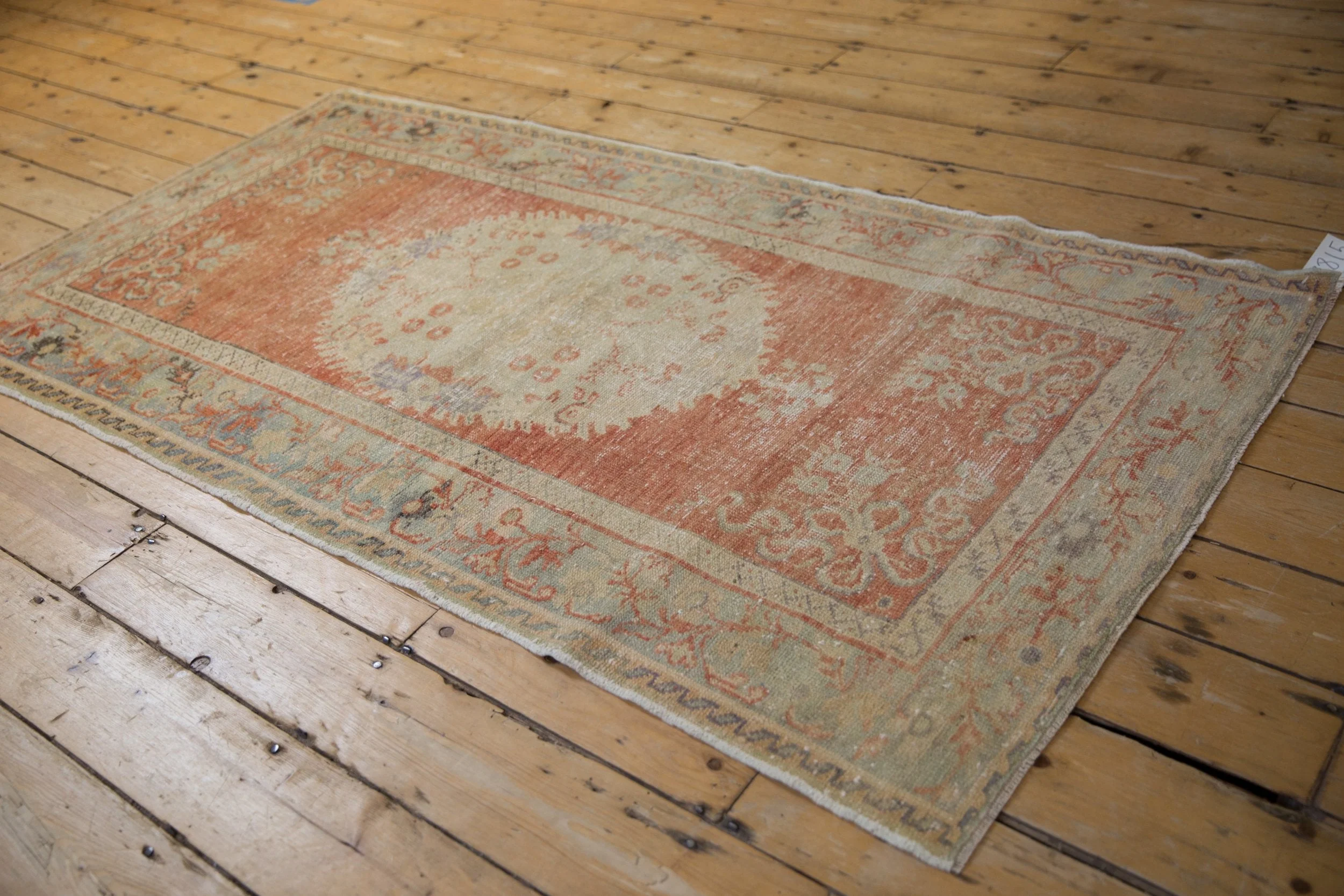 3.5x6.5 Vintage Distressed Oushak Rug - Image 6