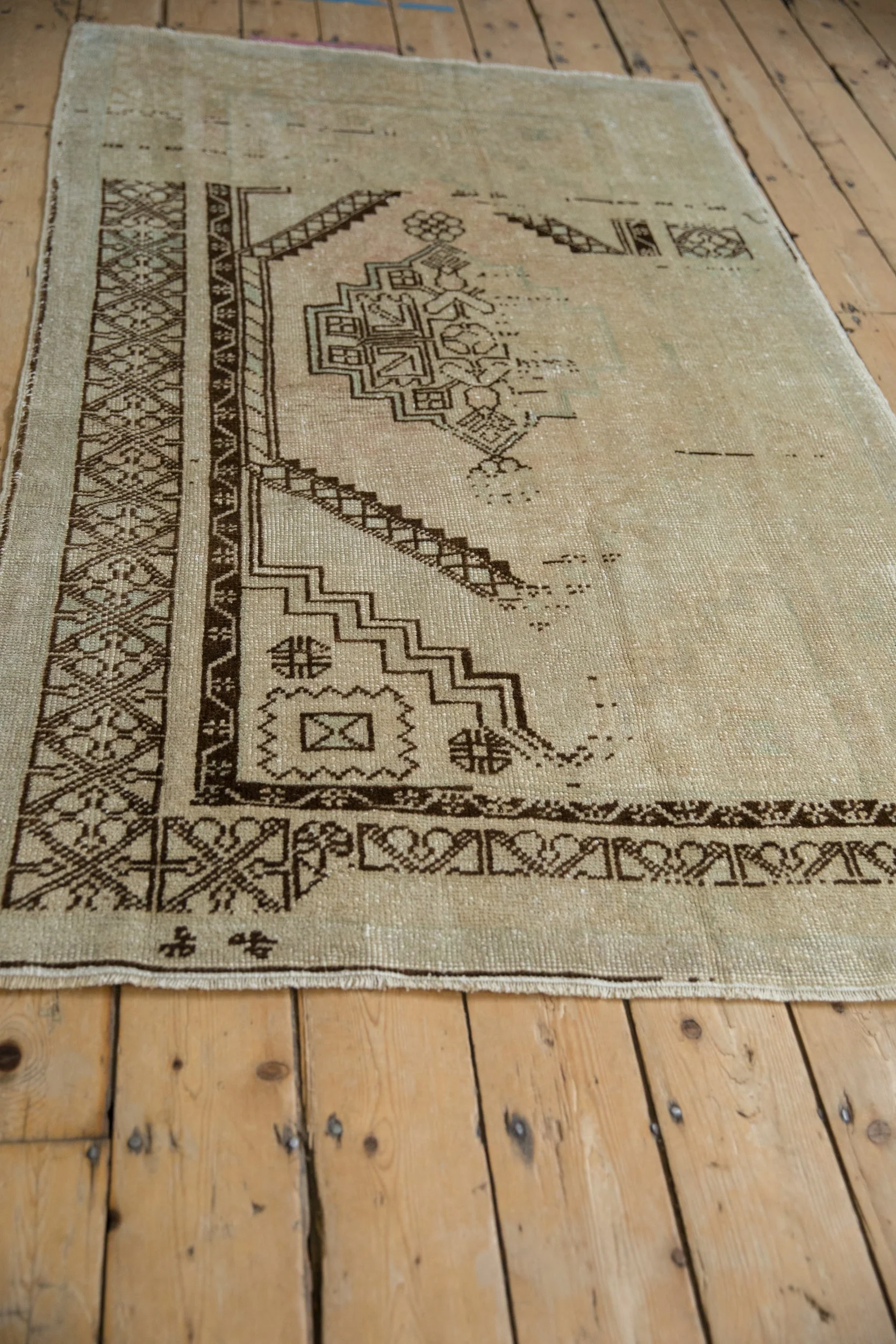3.5x6.5 Vintage Distressed Oushak Rug - Image 4
