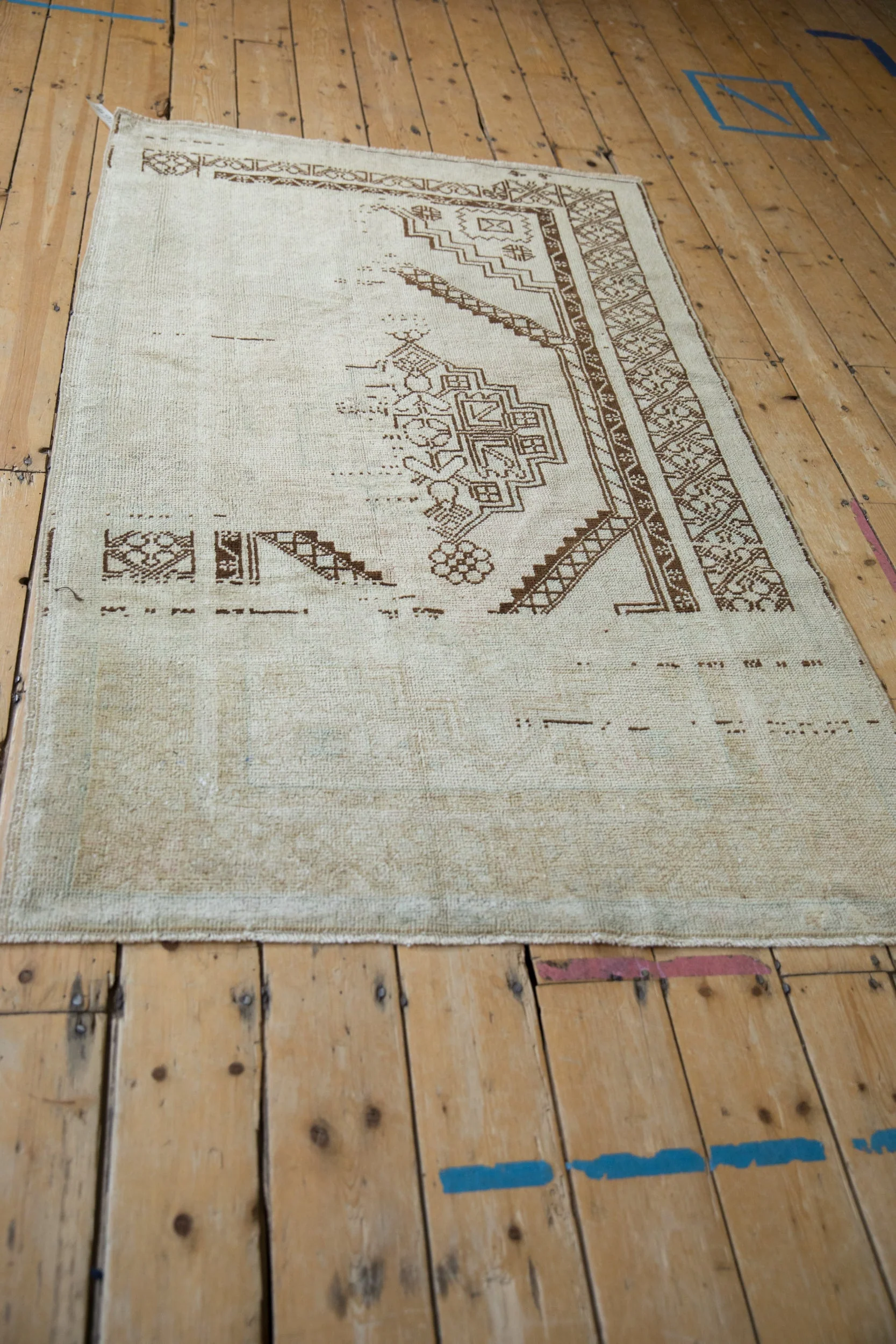 3.5x6.5 Vintage Distressed Oushak Rug - Image 6