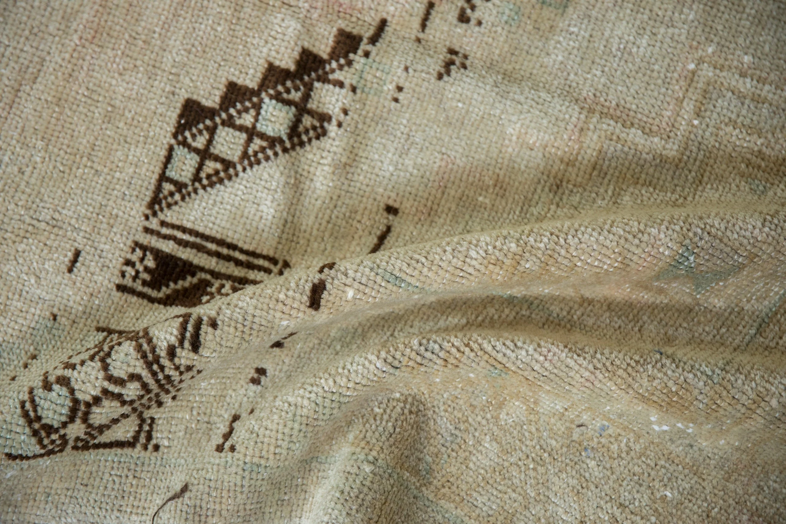 3.5x6.5 Vintage Distressed Oushak Rug - Image 9