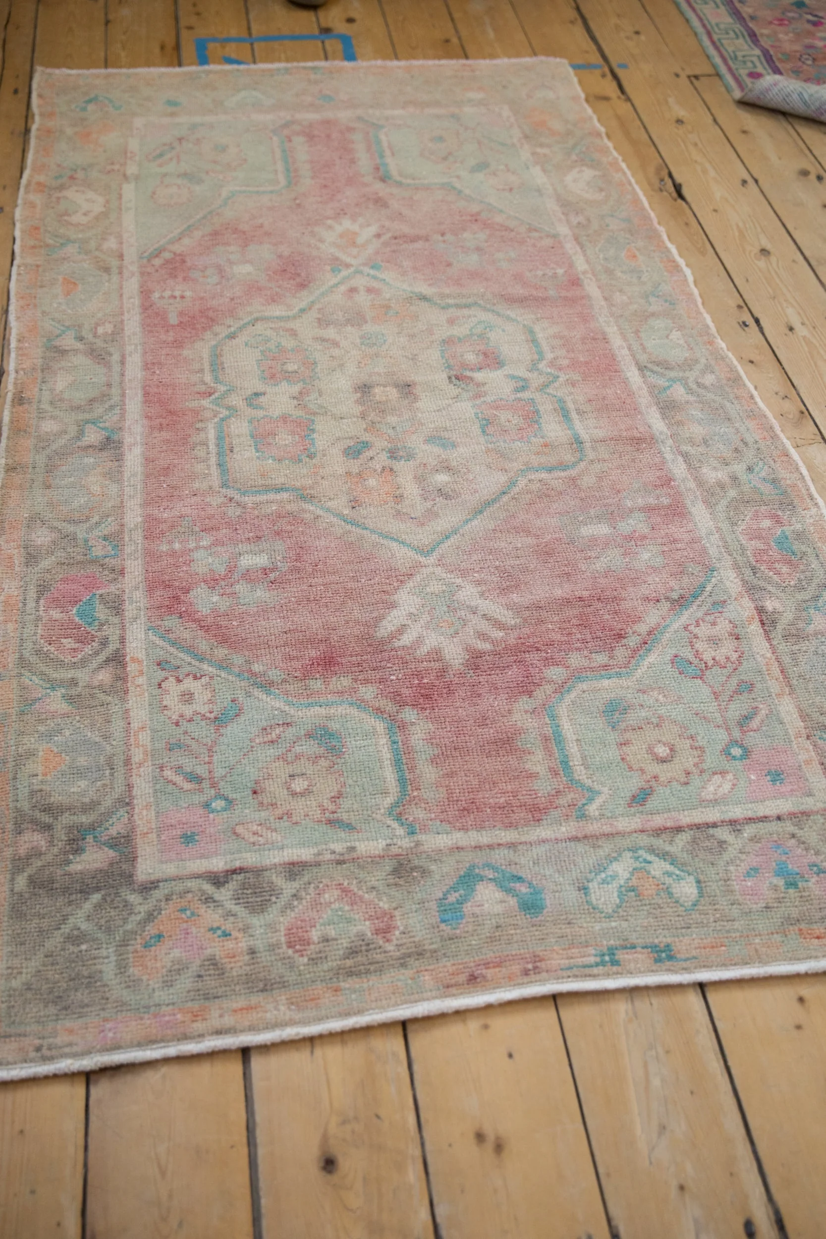 3.5x6.5 Vintage Distressed Oushak Rug - Image 6