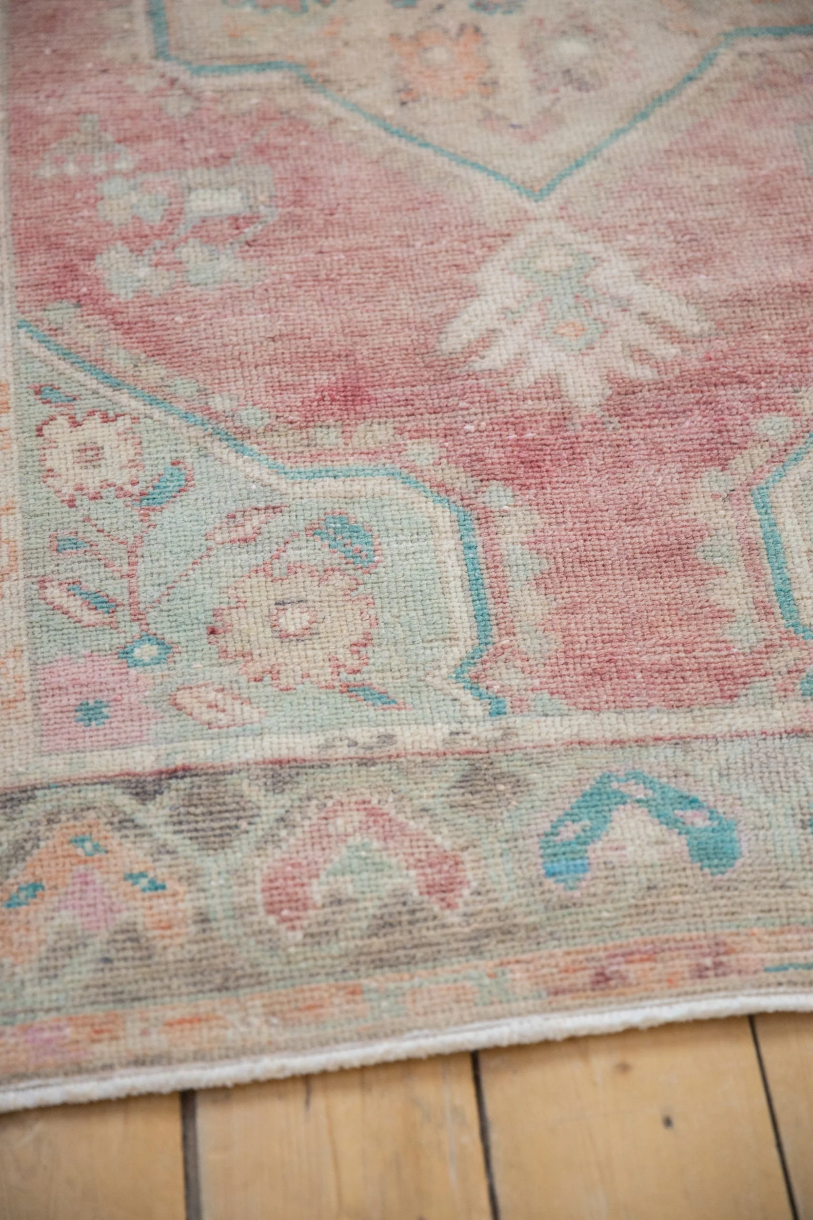 3.5x6.5 Vintage Distressed Oushak Rug - Image 7