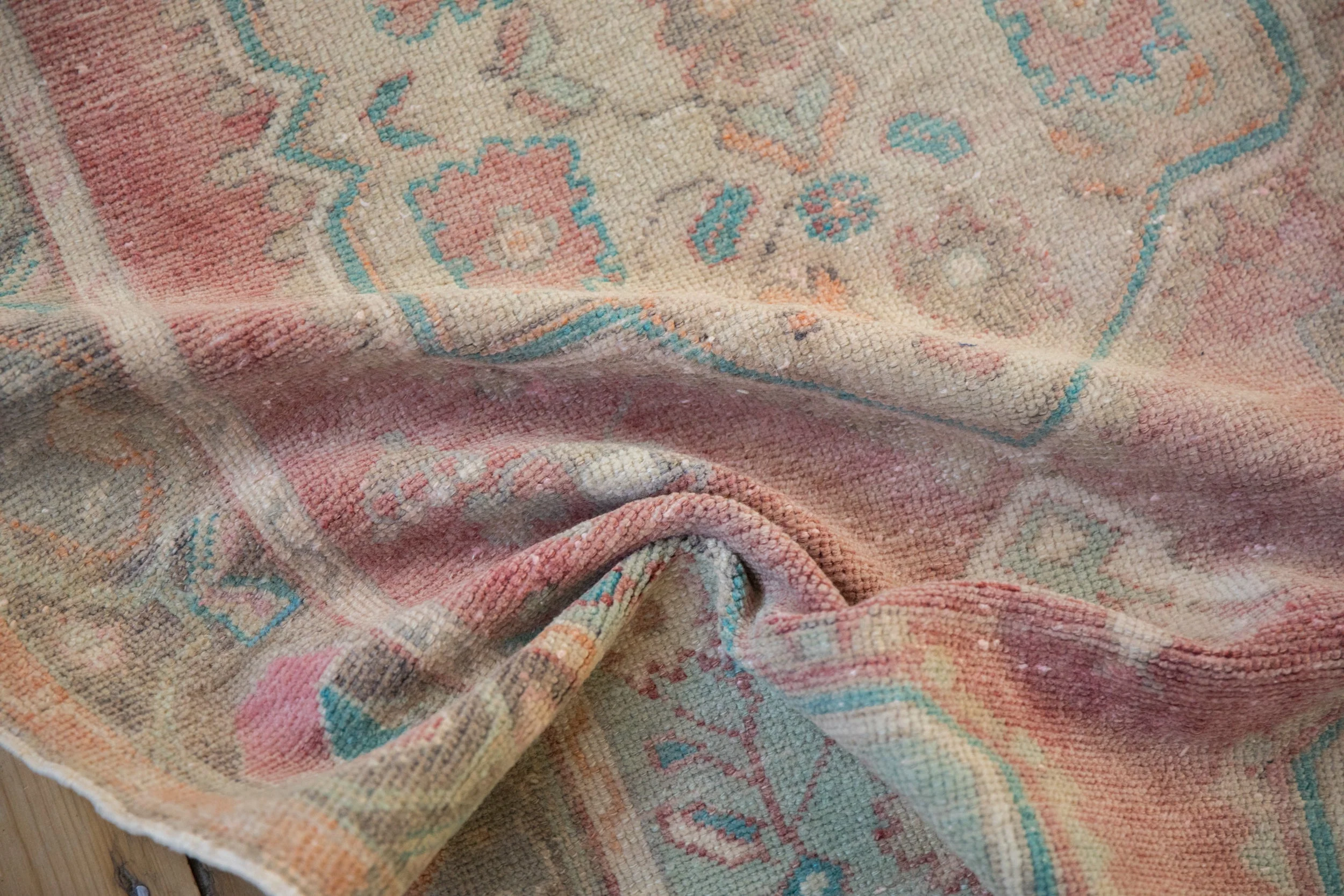 3.5x6.5 Vintage Distressed Oushak Rug - Image 8