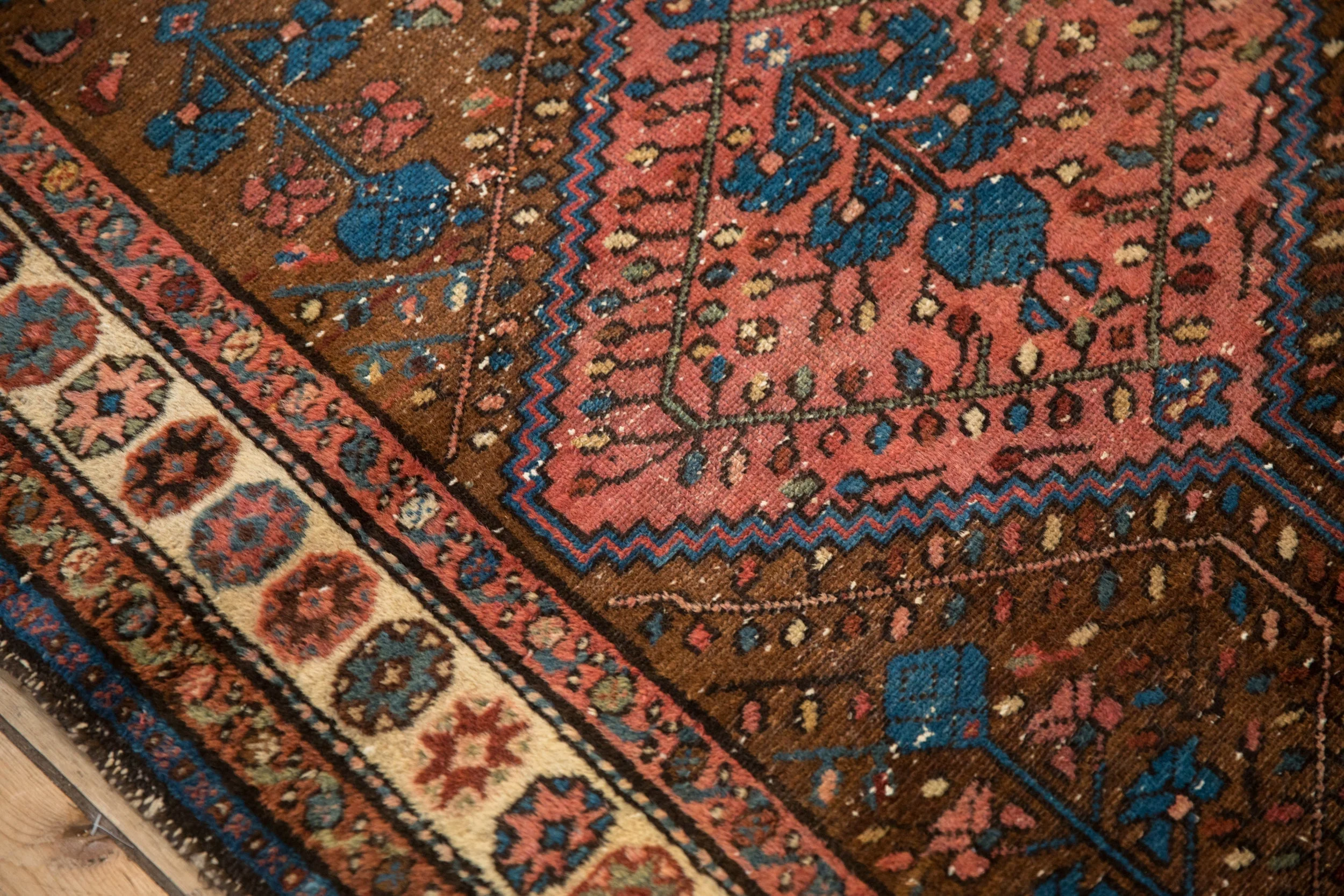 3.5x6.5 Vintage Kurdish Hamadan Rug - Image 10
