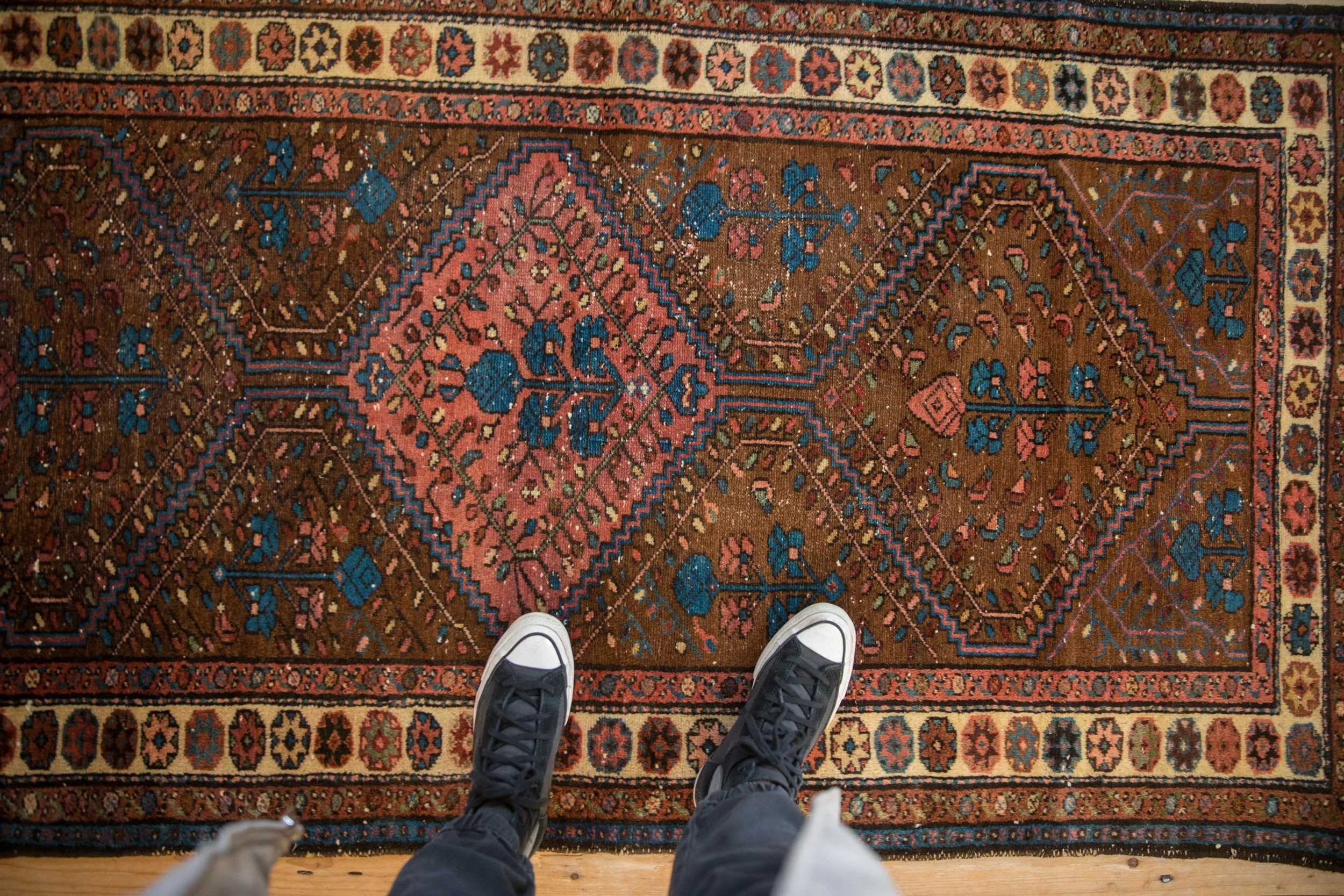 3.5x6.5 Vintage Kurdish Hamadan Rug - Image 2