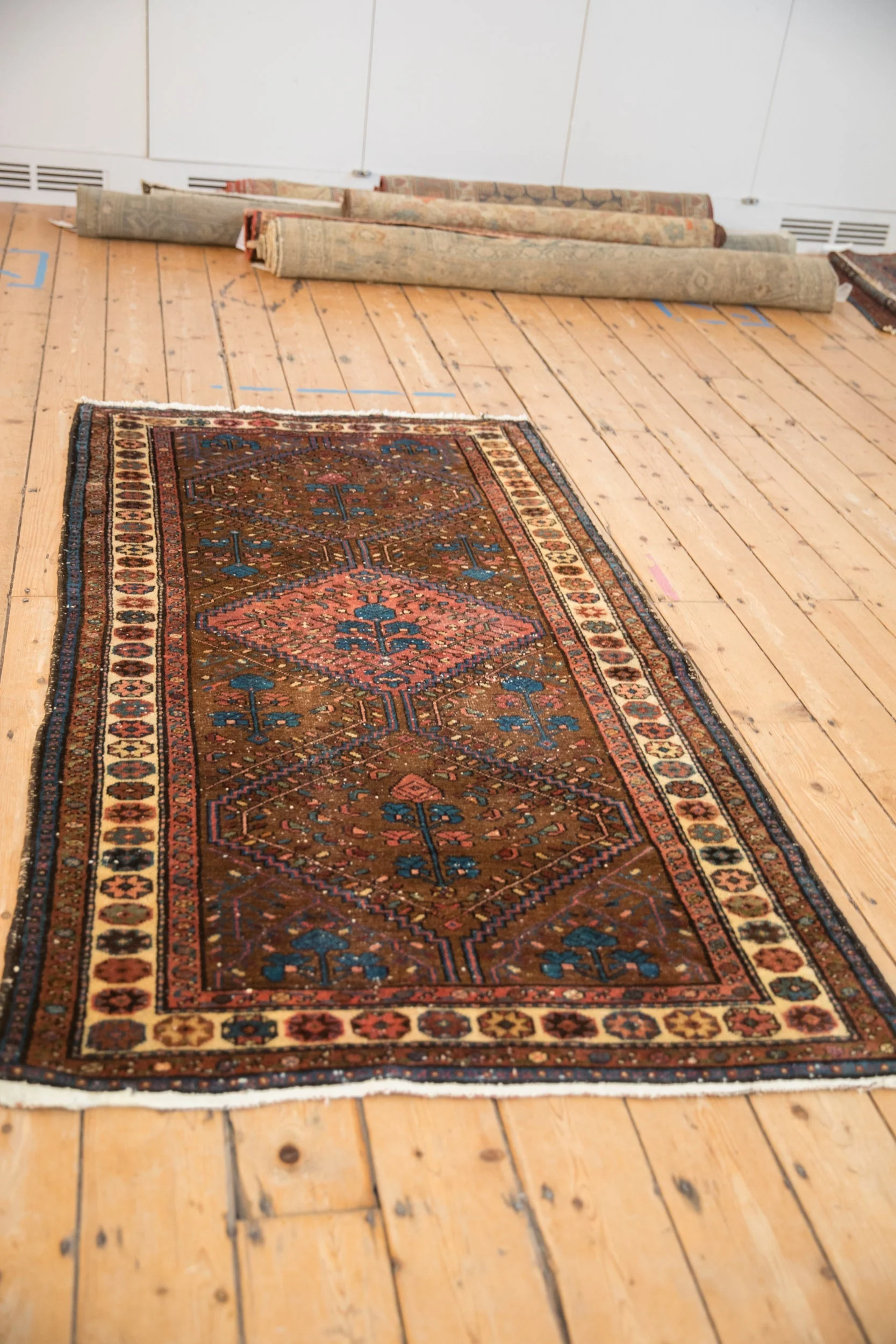 3.5x6.5 Vintage Kurdish Hamadan Rug - Image 4