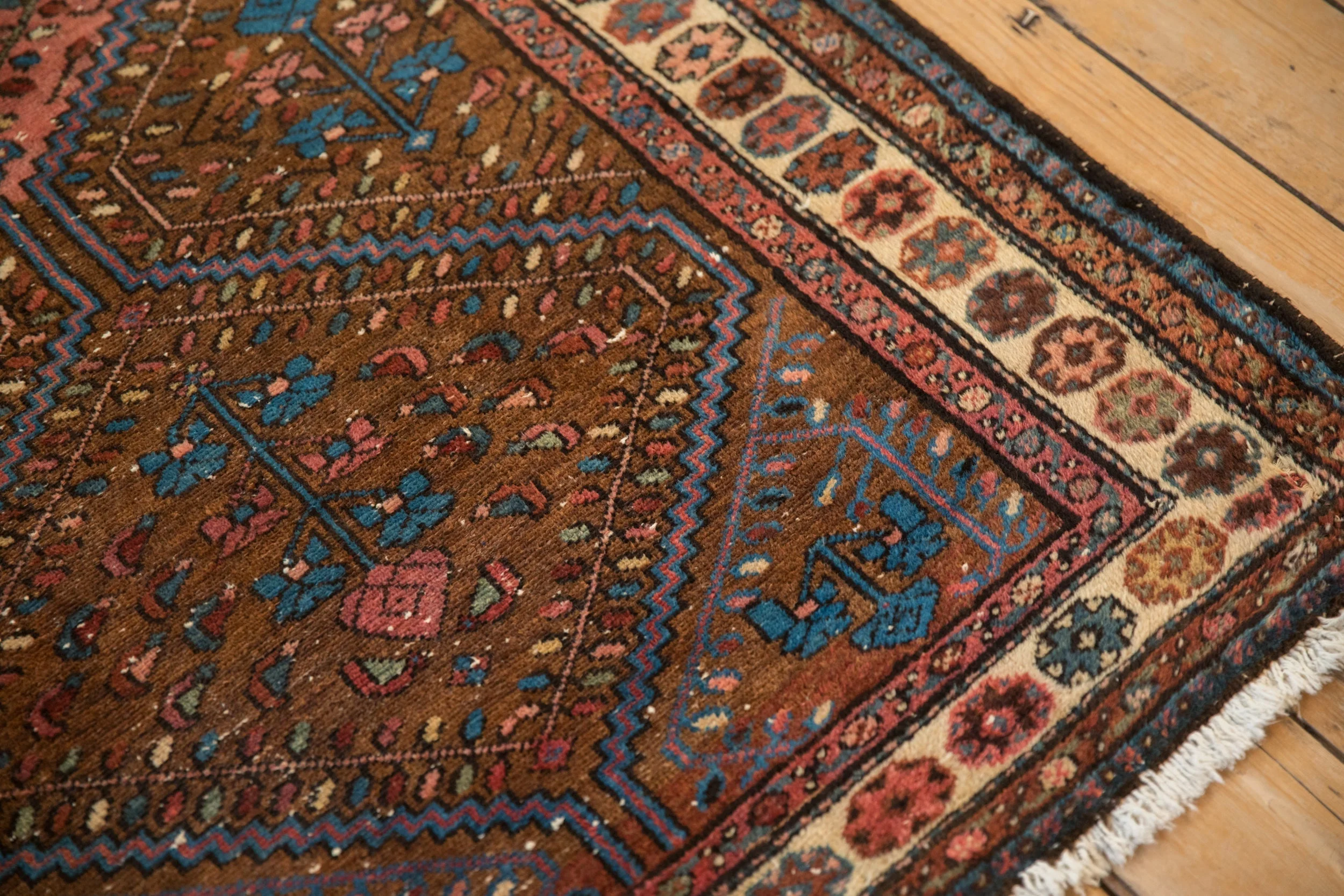 3.5x6.5 Vintage Kurdish Hamadan Rug - Image 9