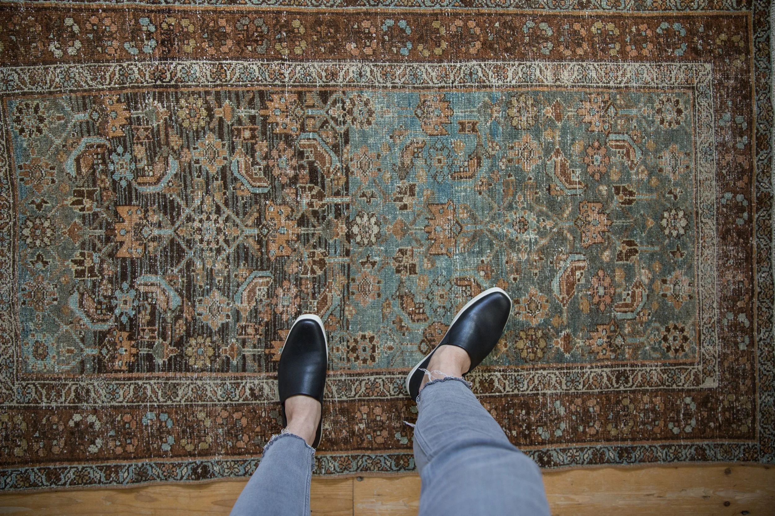 3.5x6 Vintage Distressed Malayer Rug - Image 2