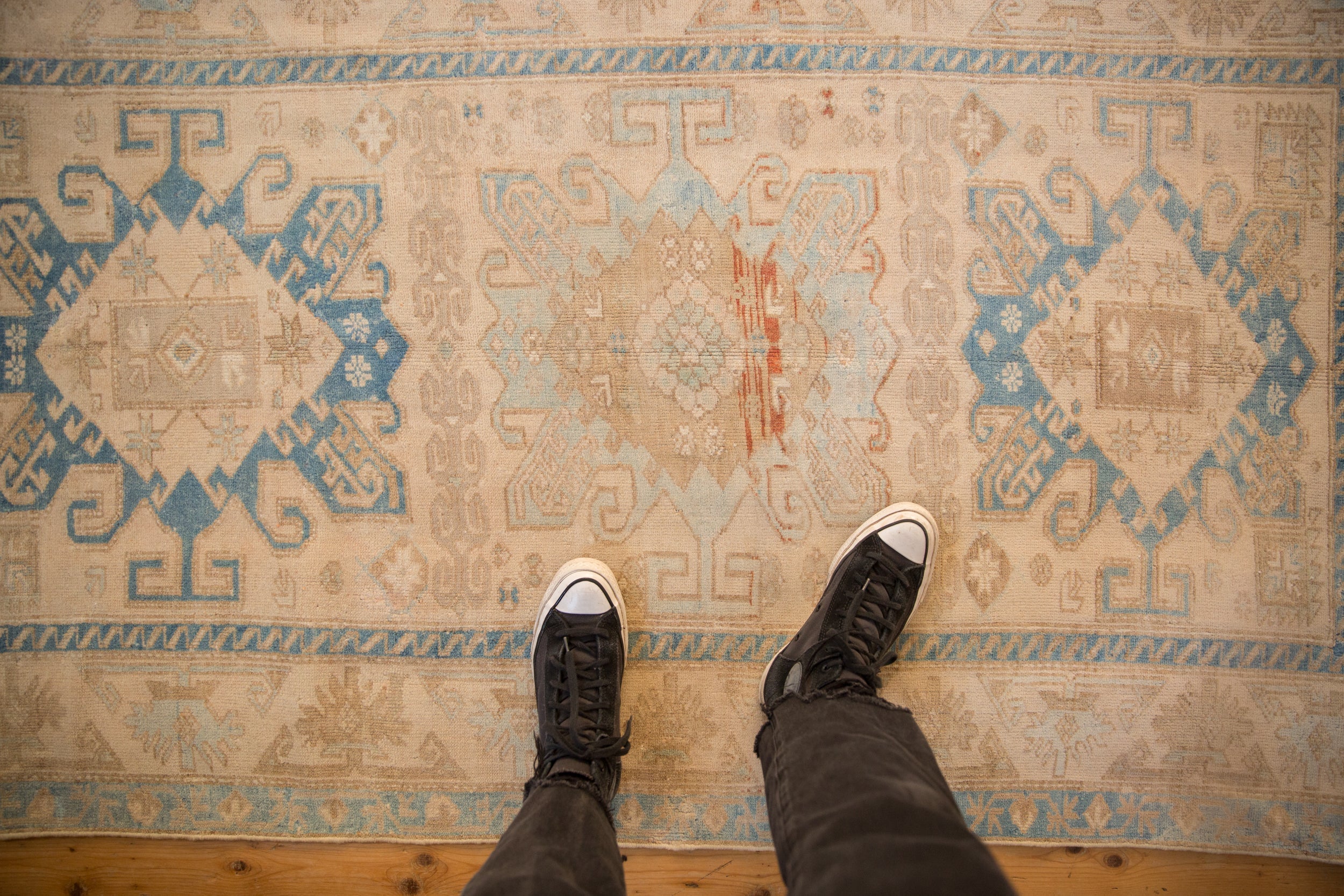 3.5x6 Vintage Distressed Malayer Rug - Image 2
