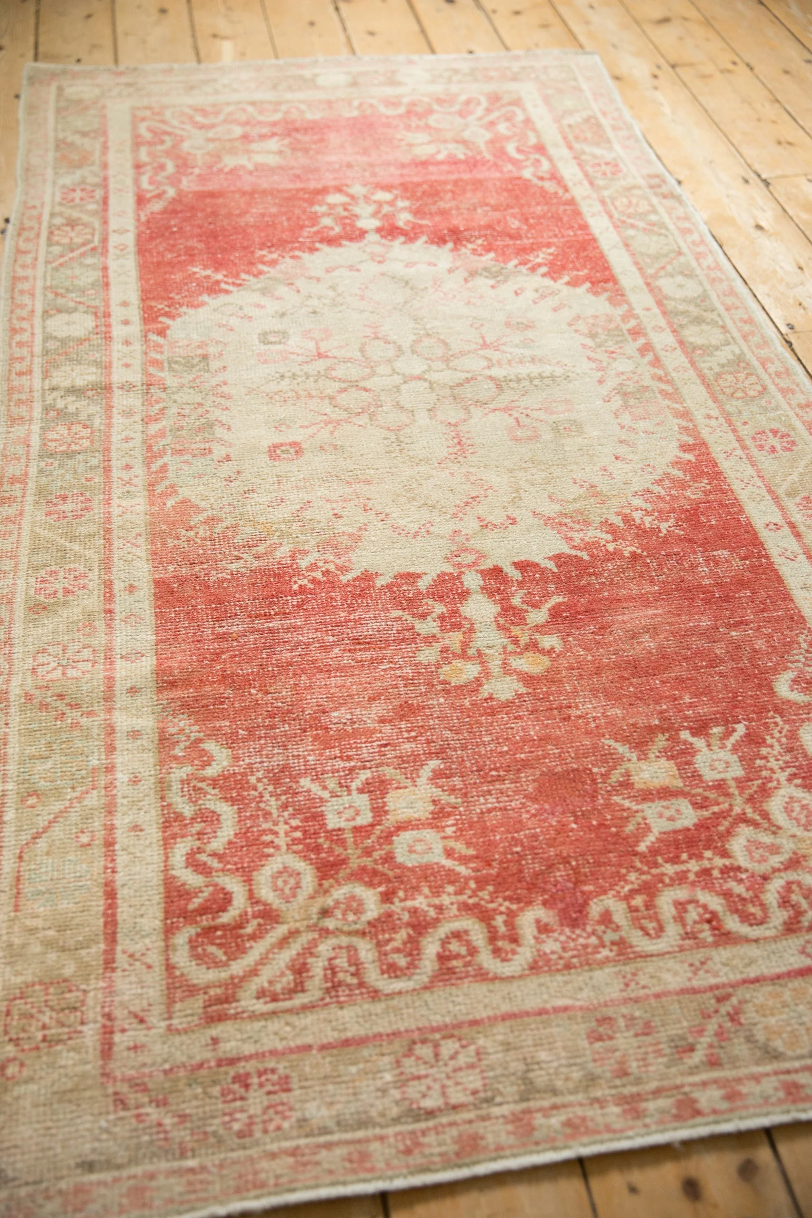 3.5x6 Vintage Distressed Oushak Rug - Image 7