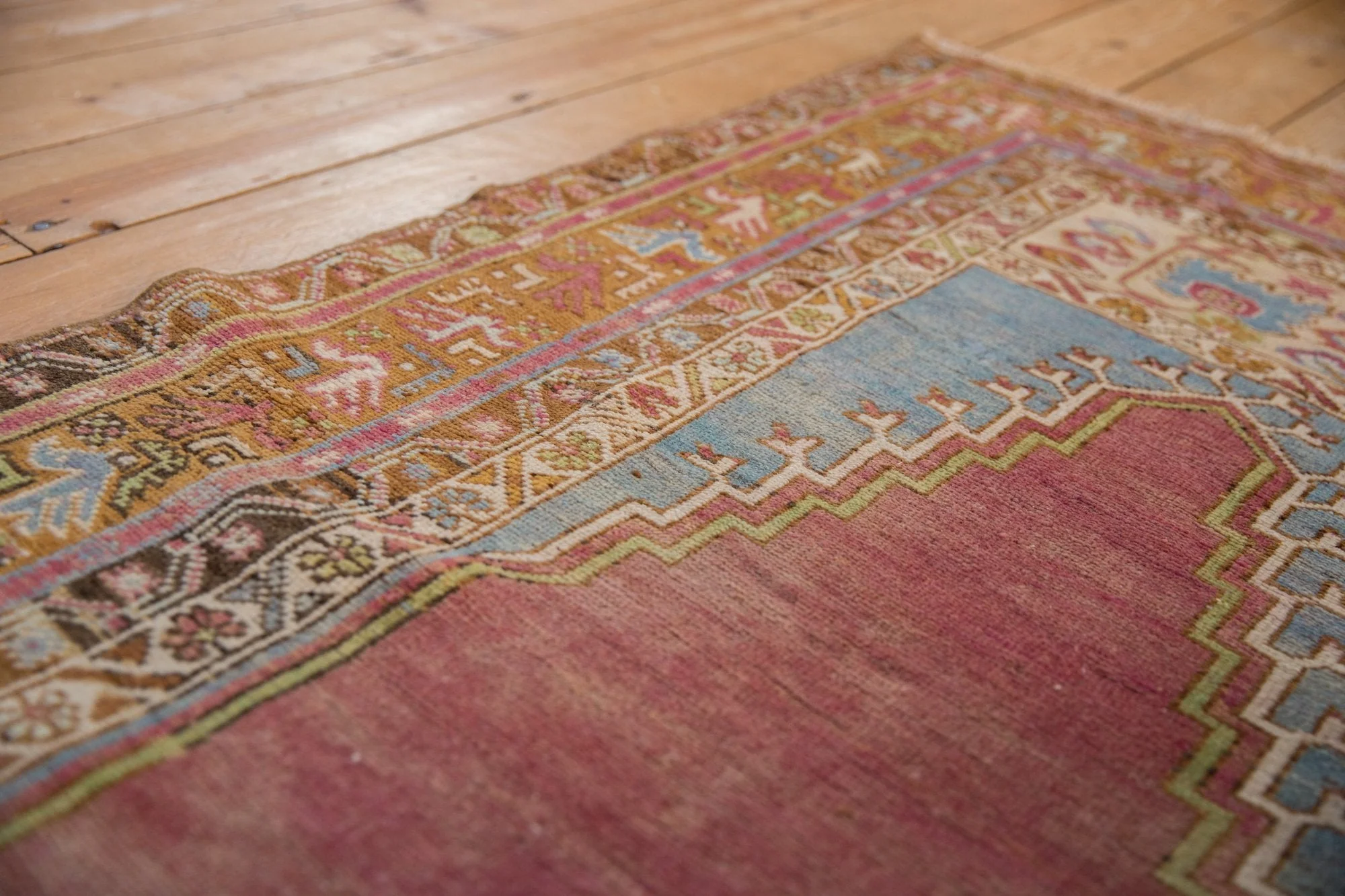 3.5x6 Vintage Distressed Oushak Rug - Image 4