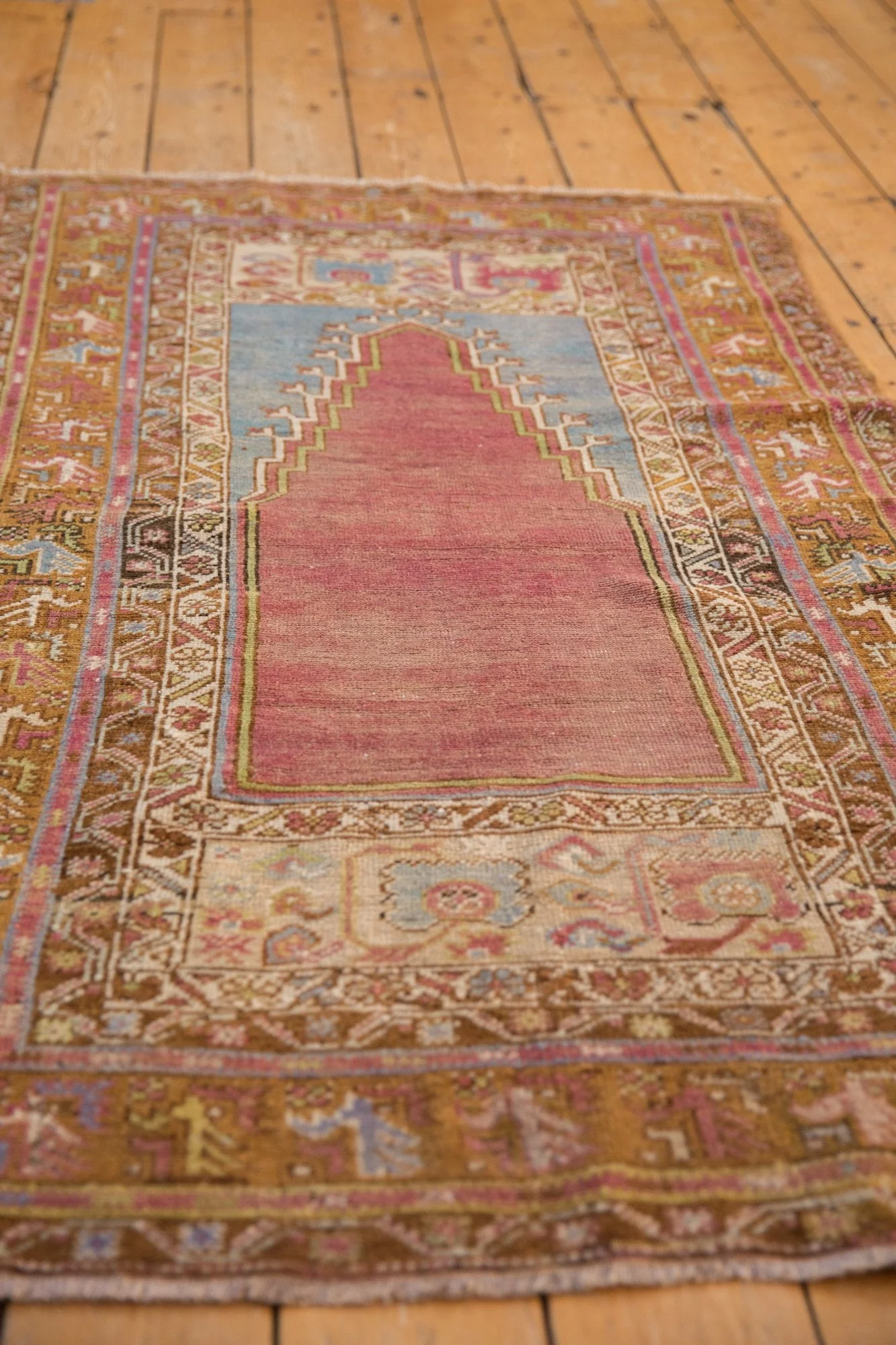 3.5x6 Vintage Distressed Oushak Rug - Image 5
