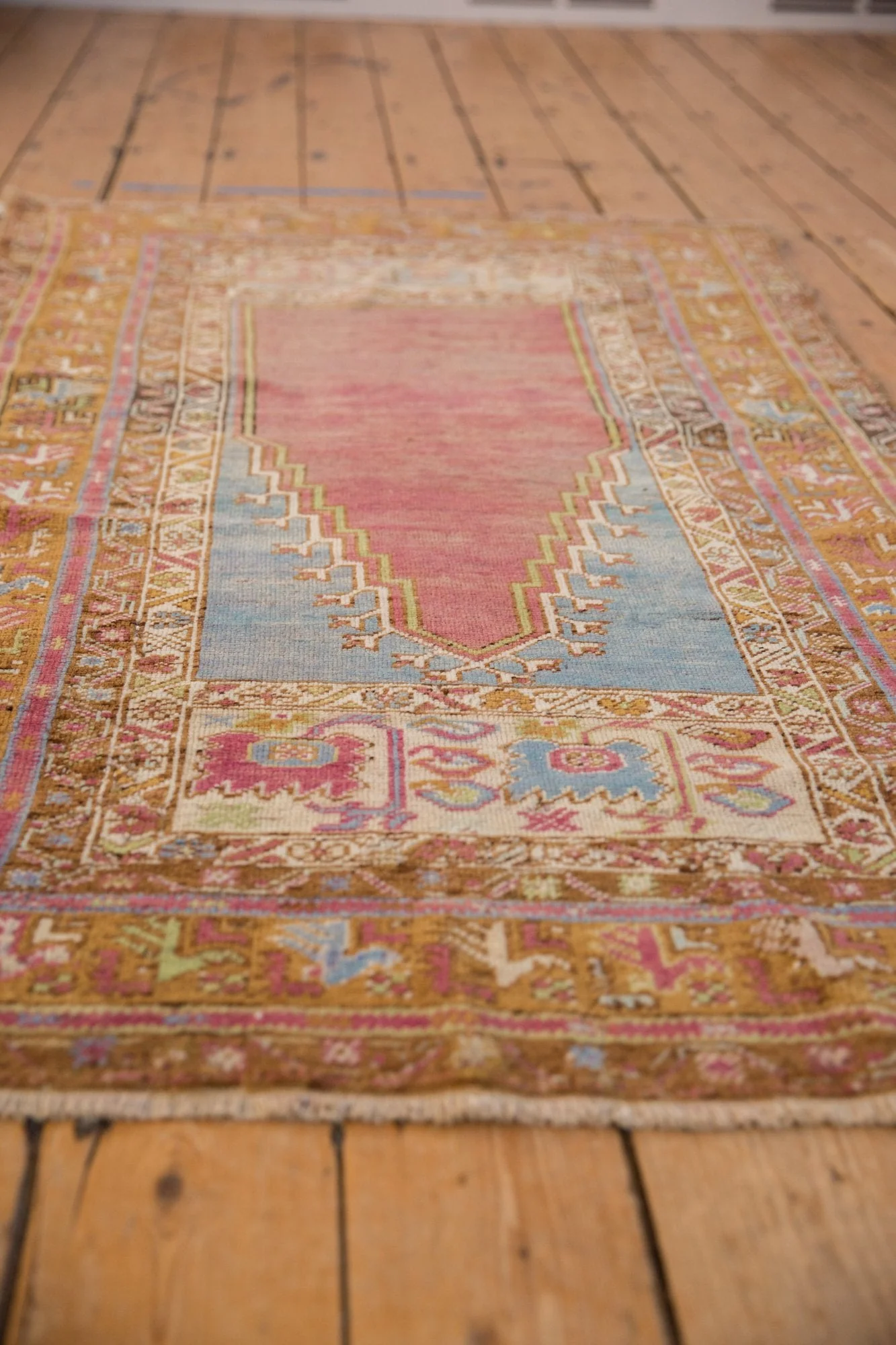 3.5x6 Vintage Distressed Oushak Rug - Image 8