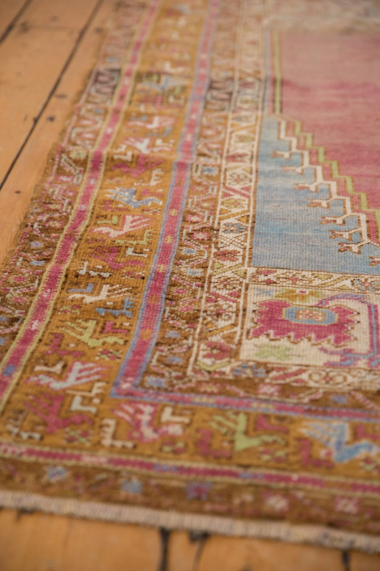 3.5x6 Vintage Distressed Oushak Rug - Image 9