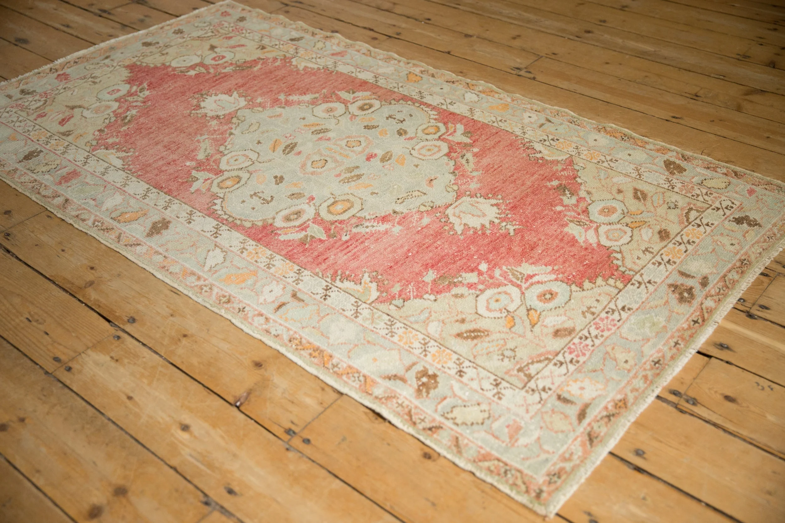 3.5x6 Vintage Distressed Oushak Rug - Image 4