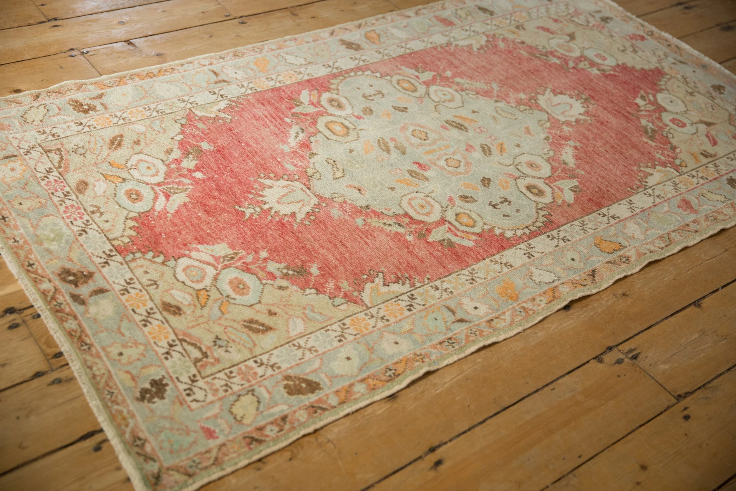 3.5x6 Vintage Distressed Oushak Rug - Image 5