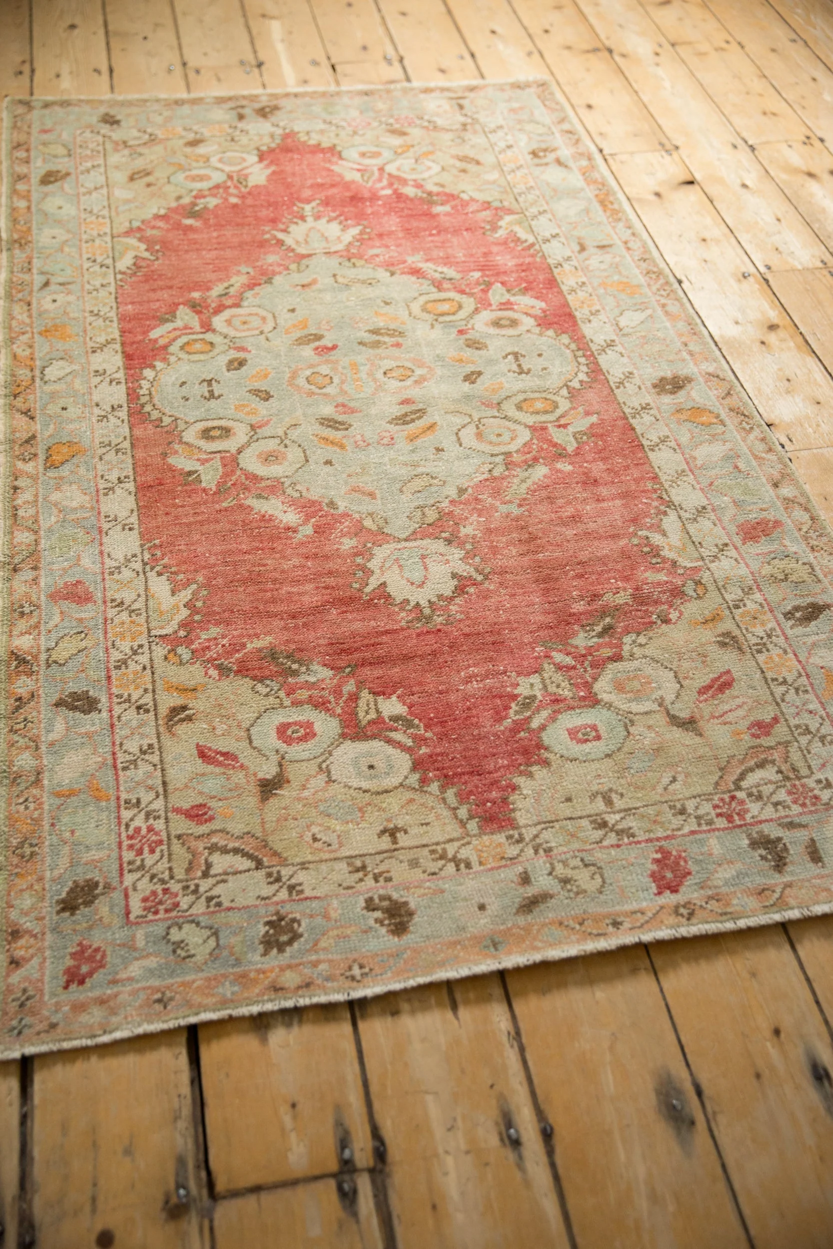 3.5x6 Vintage Distressed Oushak Rug - Image 7
