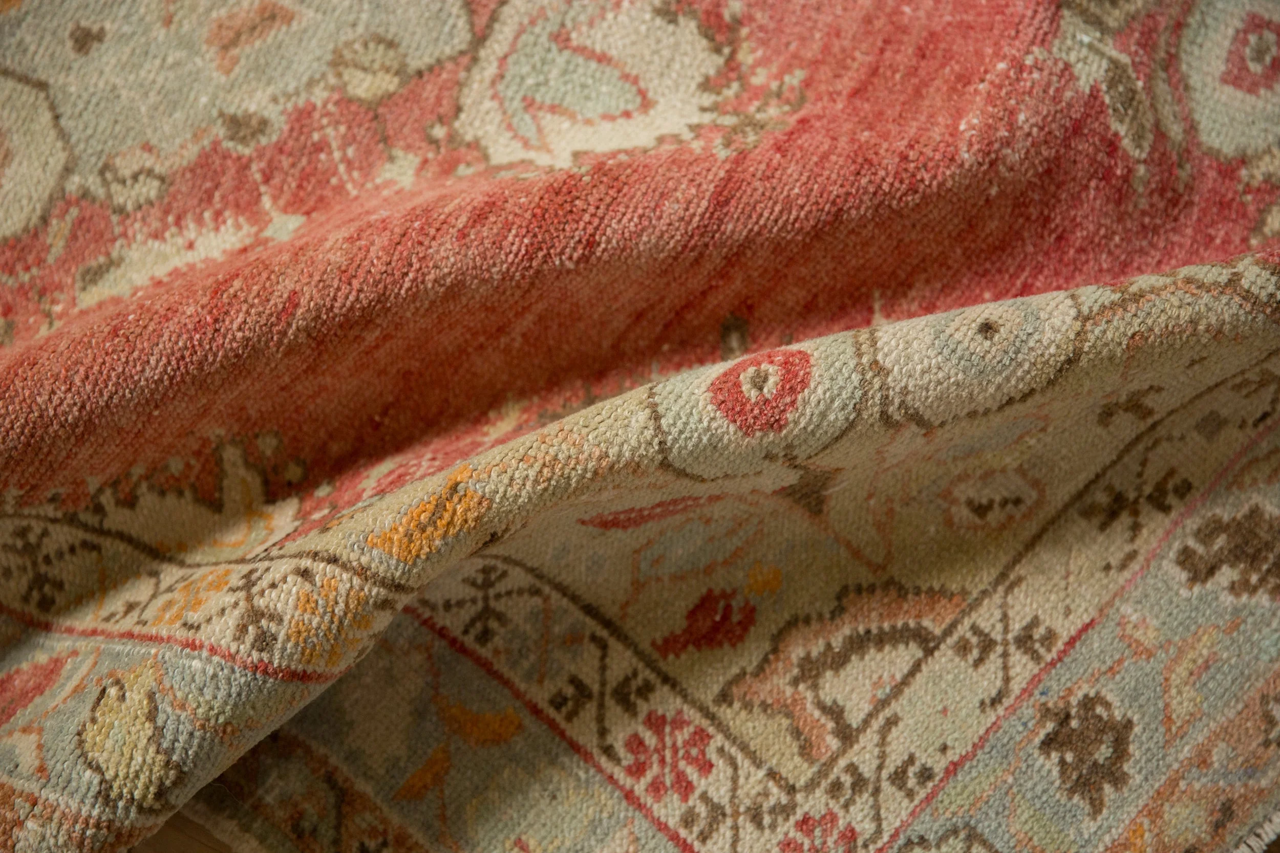 3.5x6 Vintage Distressed Oushak Rug - Image 9