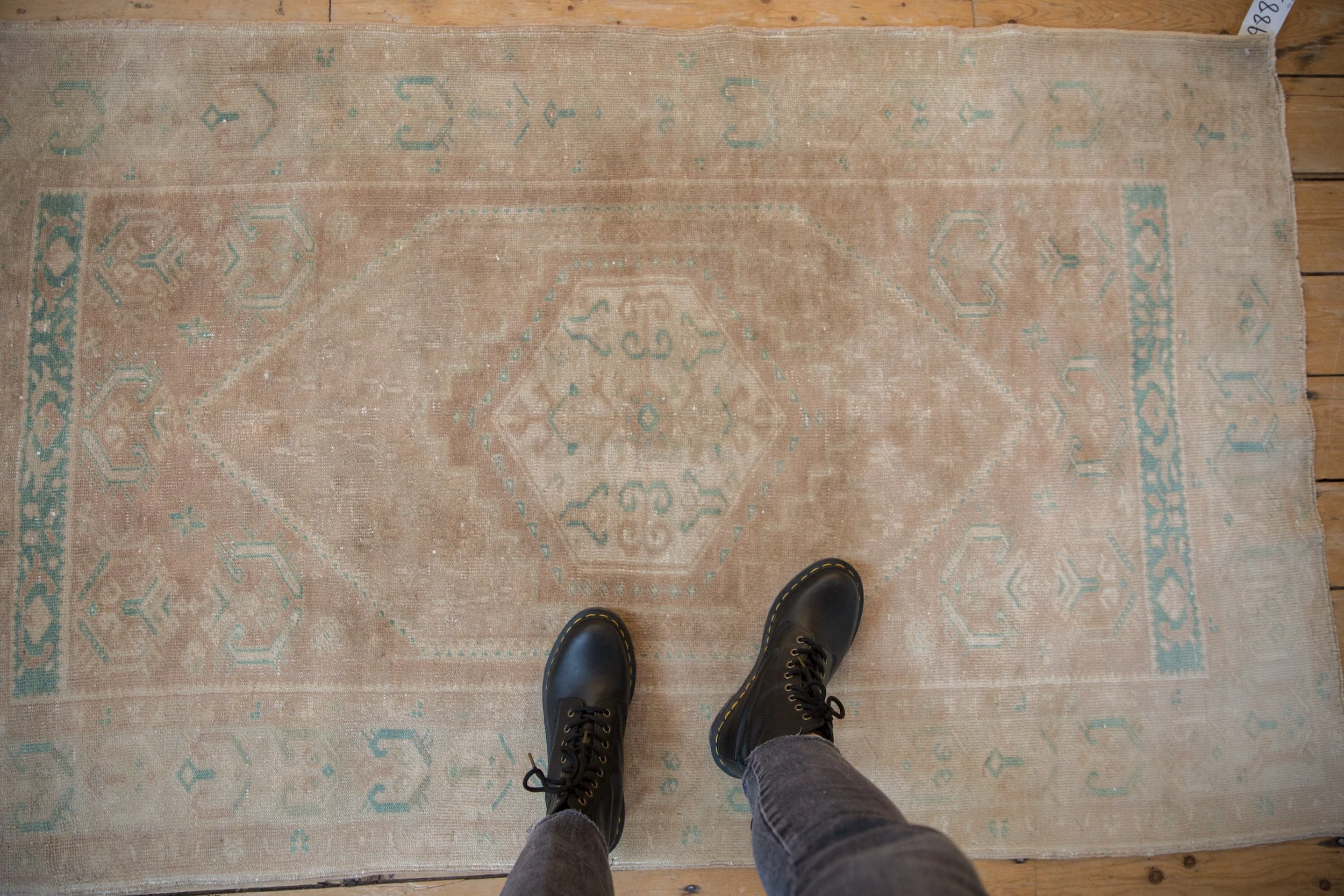 3.5x6 Vintage Distressed Oushak Rug - Image 2