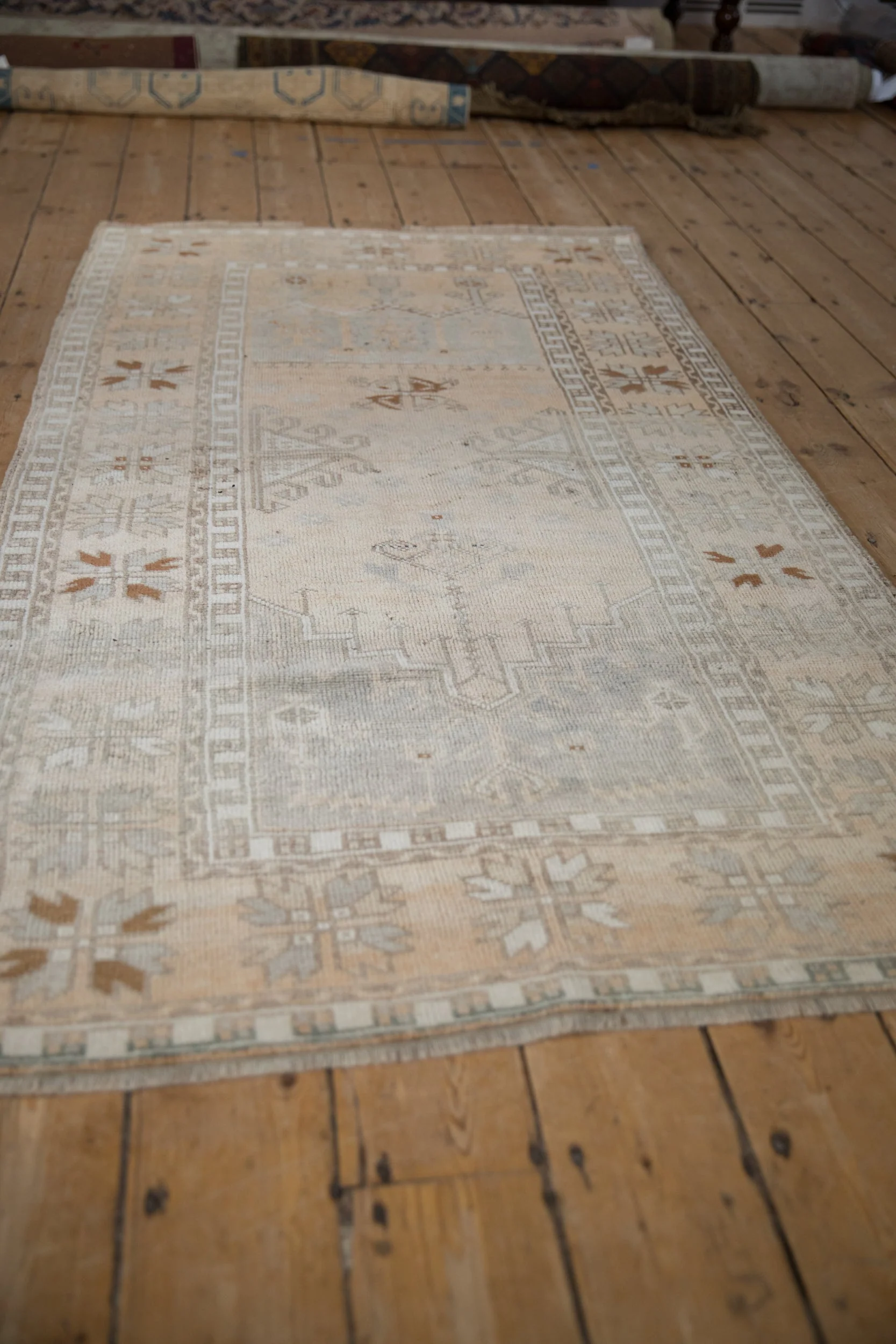 3.5x6 Vintage Distressed Oushak Rug - Image 4