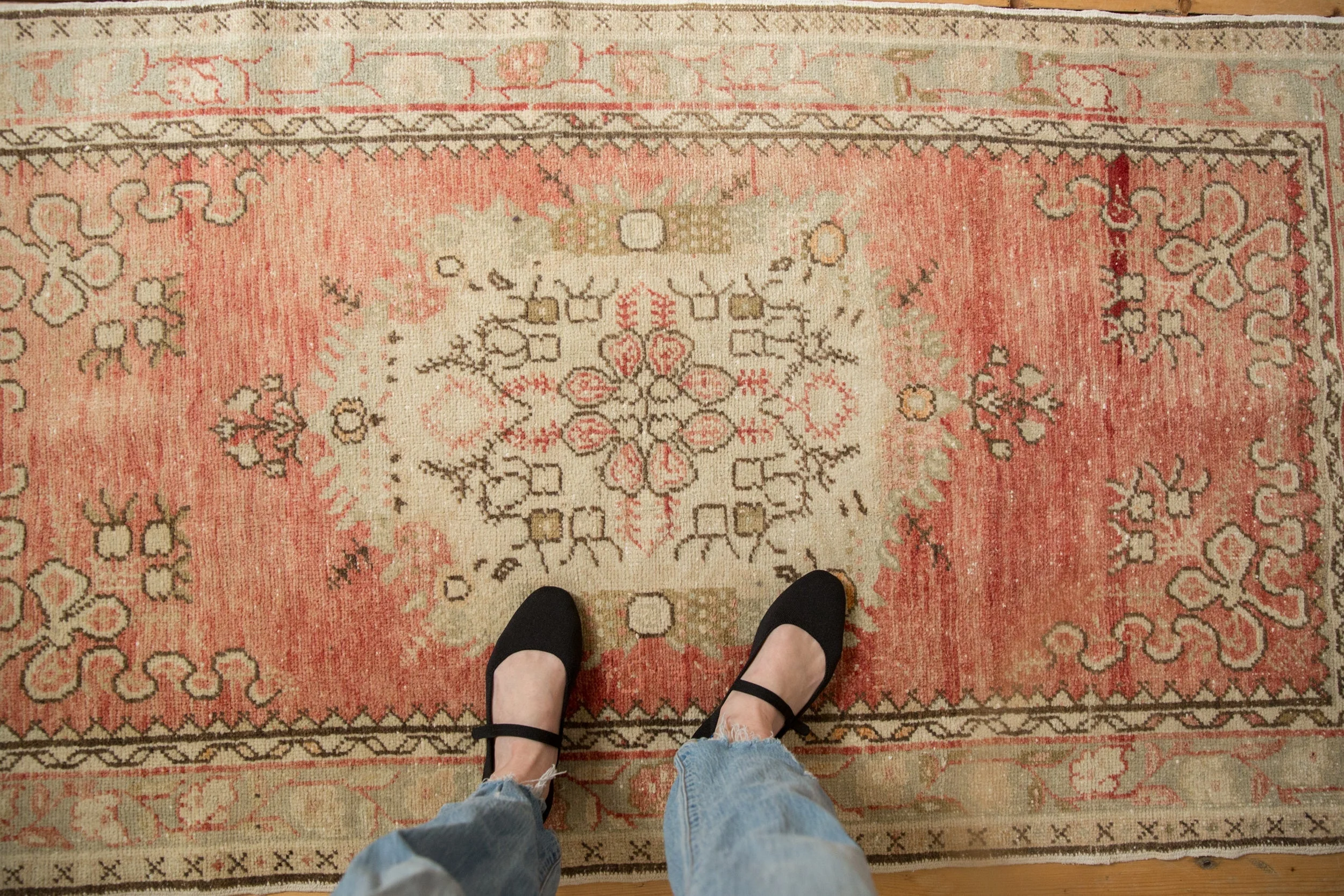 3.5x6 Vintage Distressed Oushak Rug - Image 2