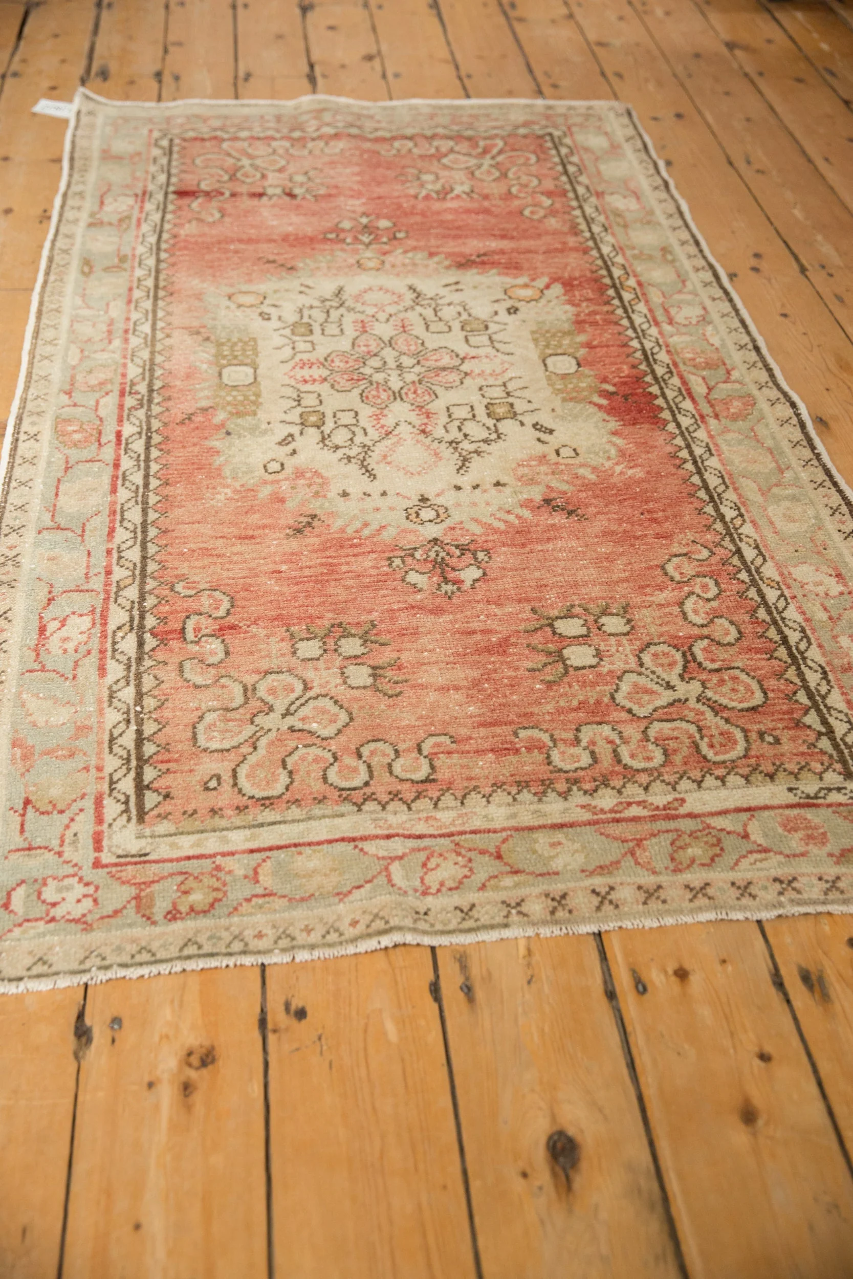 3.5x6 Vintage Distressed Oushak Rug - Image 4