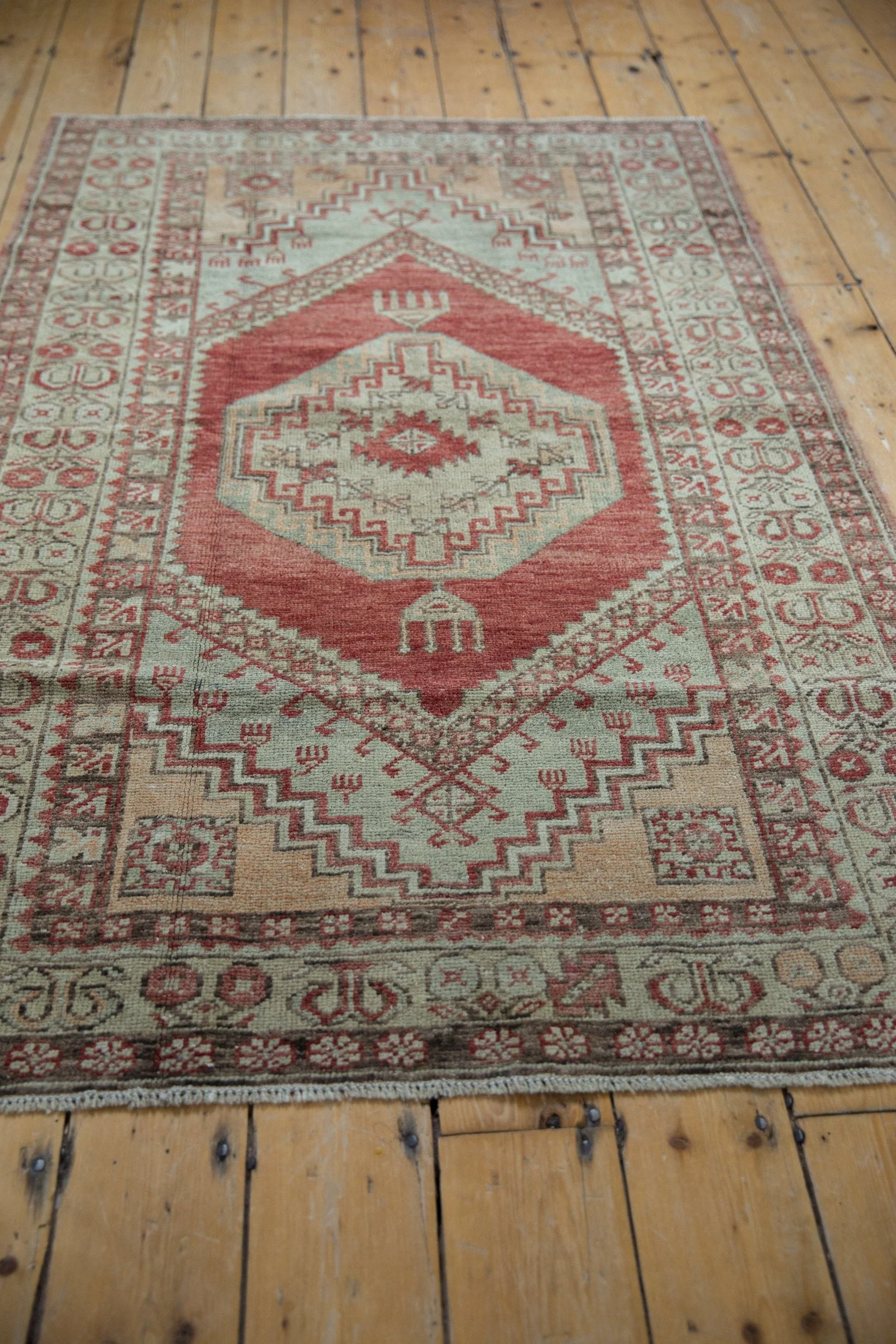 3.5x6 Vintage Distressed Oushak Rug - Image 3