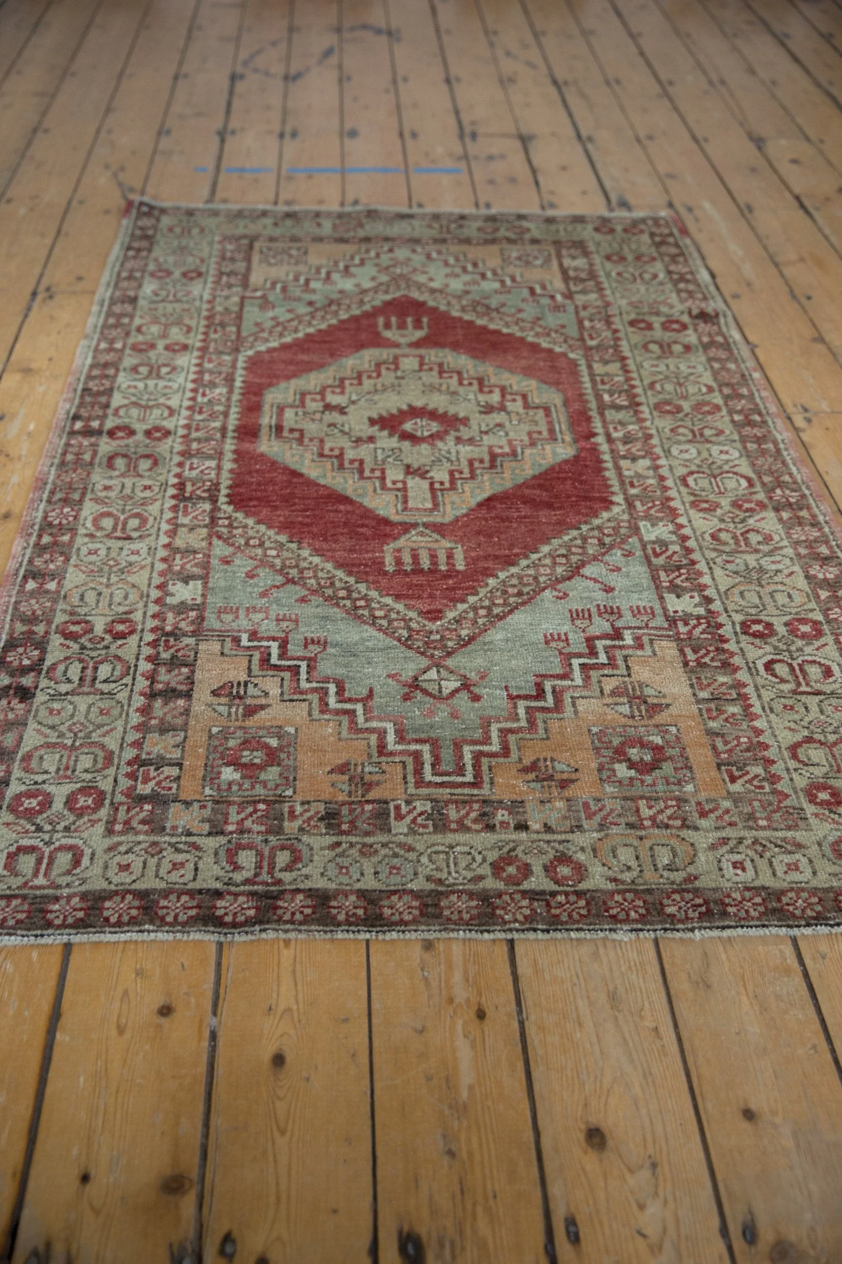 3.5x6 Vintage Distressed Oushak Rug - Image 4
