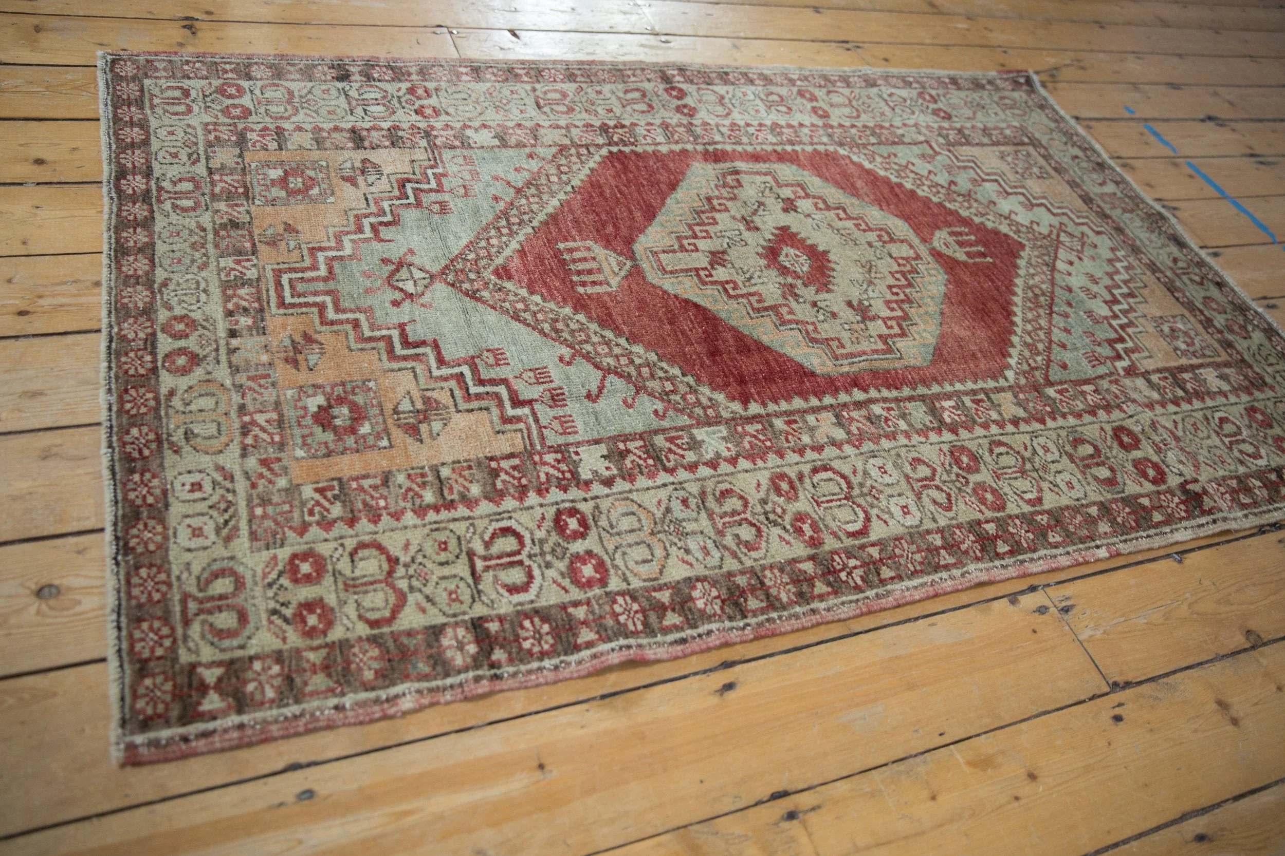 3.5x6 Vintage Distressed Oushak Rug - Image 7